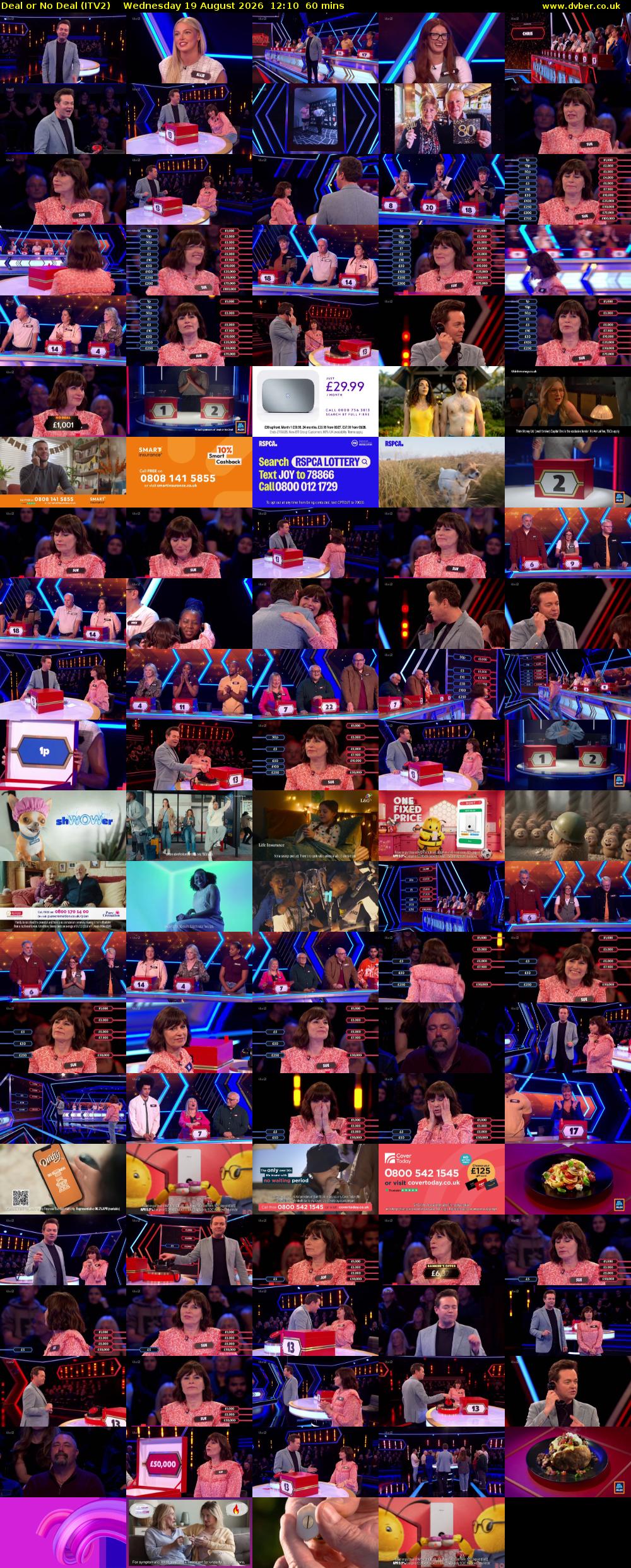Deal or No Deal (ITV2) Wednesday 19 August 2026 12:10 - 13:10