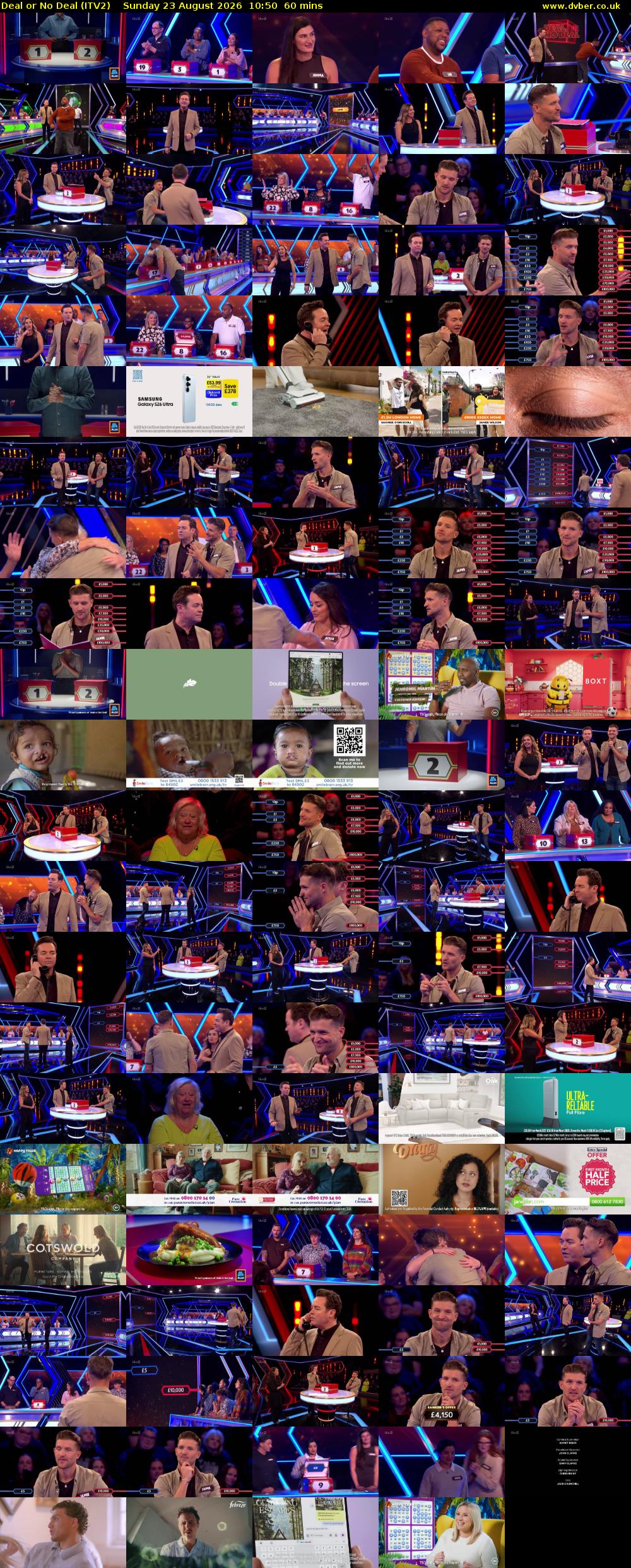 Deal or No Deal (ITV2) Sunday 23 August 2026 10:50 - 11:50