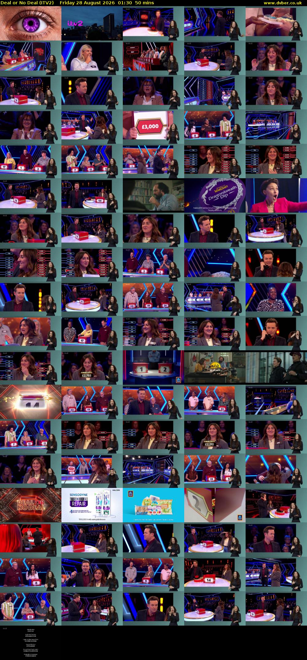 Deal or No Deal (ITV2) Friday 28 August 2026 01:30 - 02:20