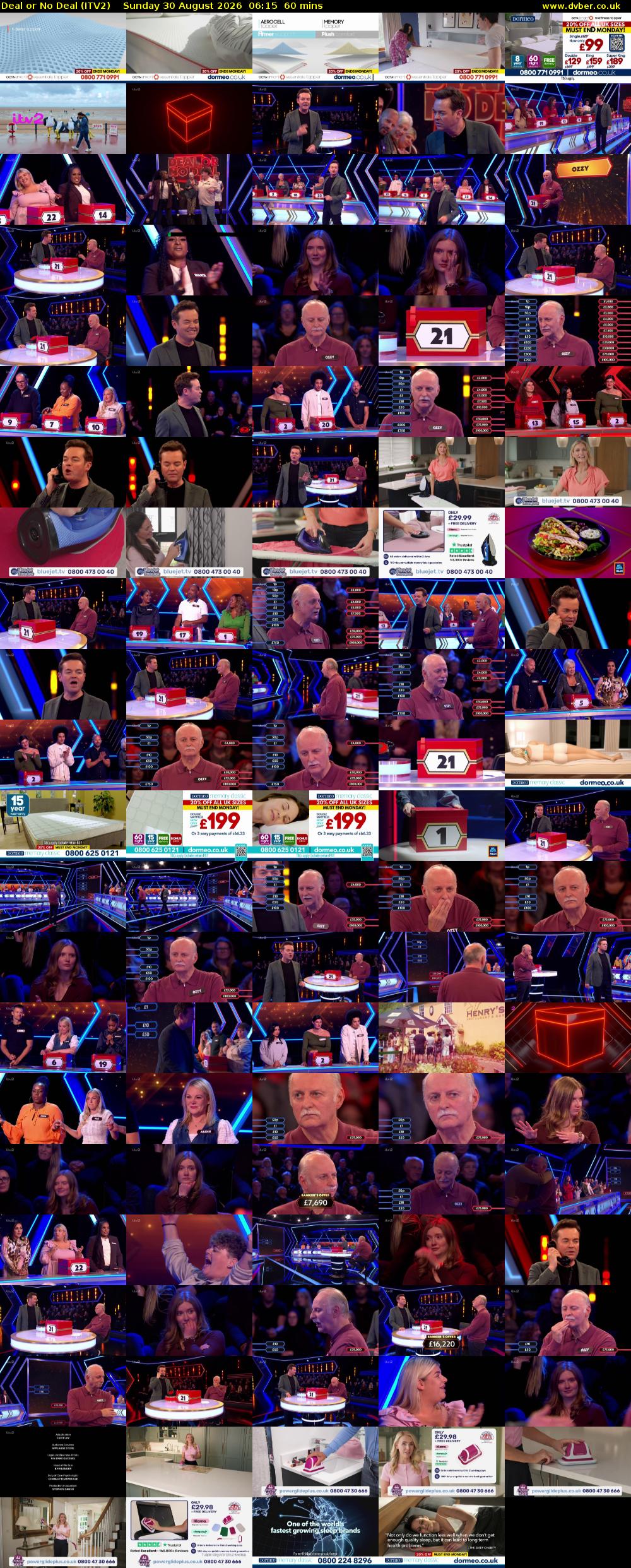 Deal or No Deal (ITV2) Sunday 30 August 2026 06:15 - 07:15