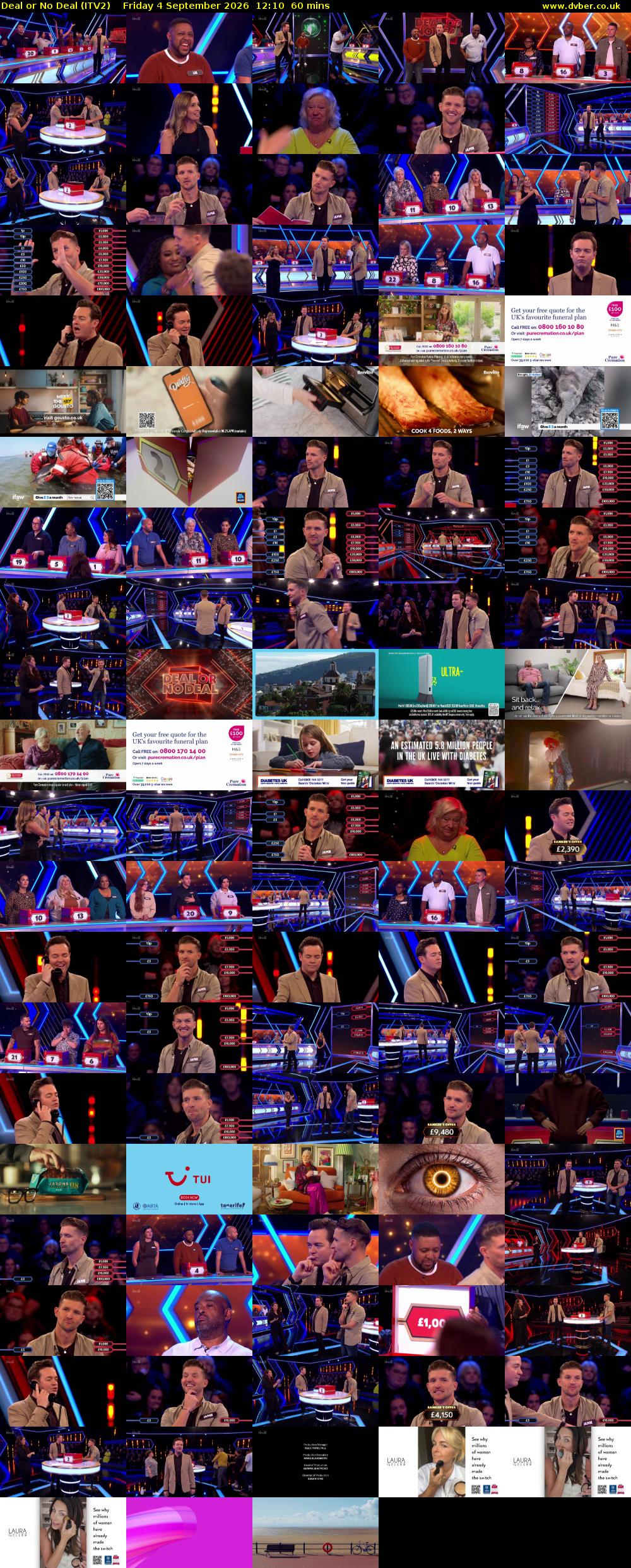 Deal or No Deal (ITV2) Friday 4 September 2026 12:10 - 13:10
