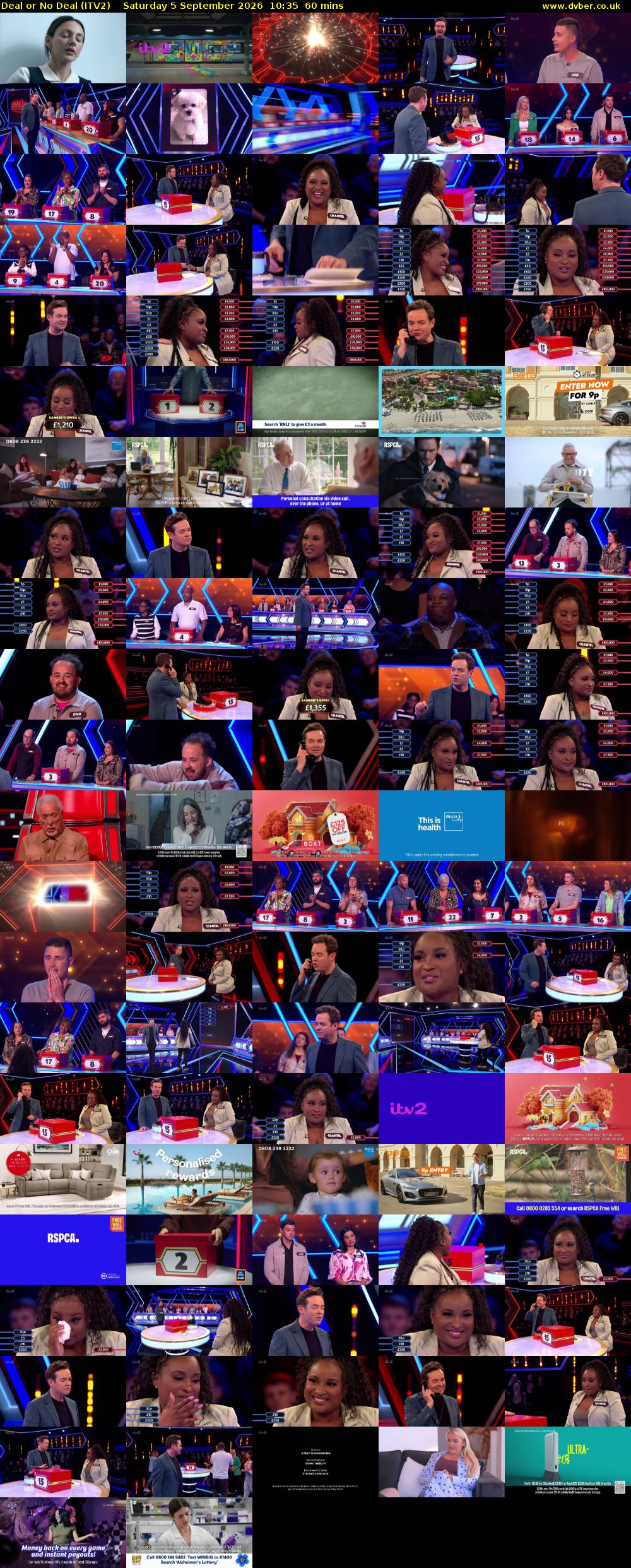 Deal or No Deal (ITV2) Saturday 5 September 2026 10:35 - 11:35