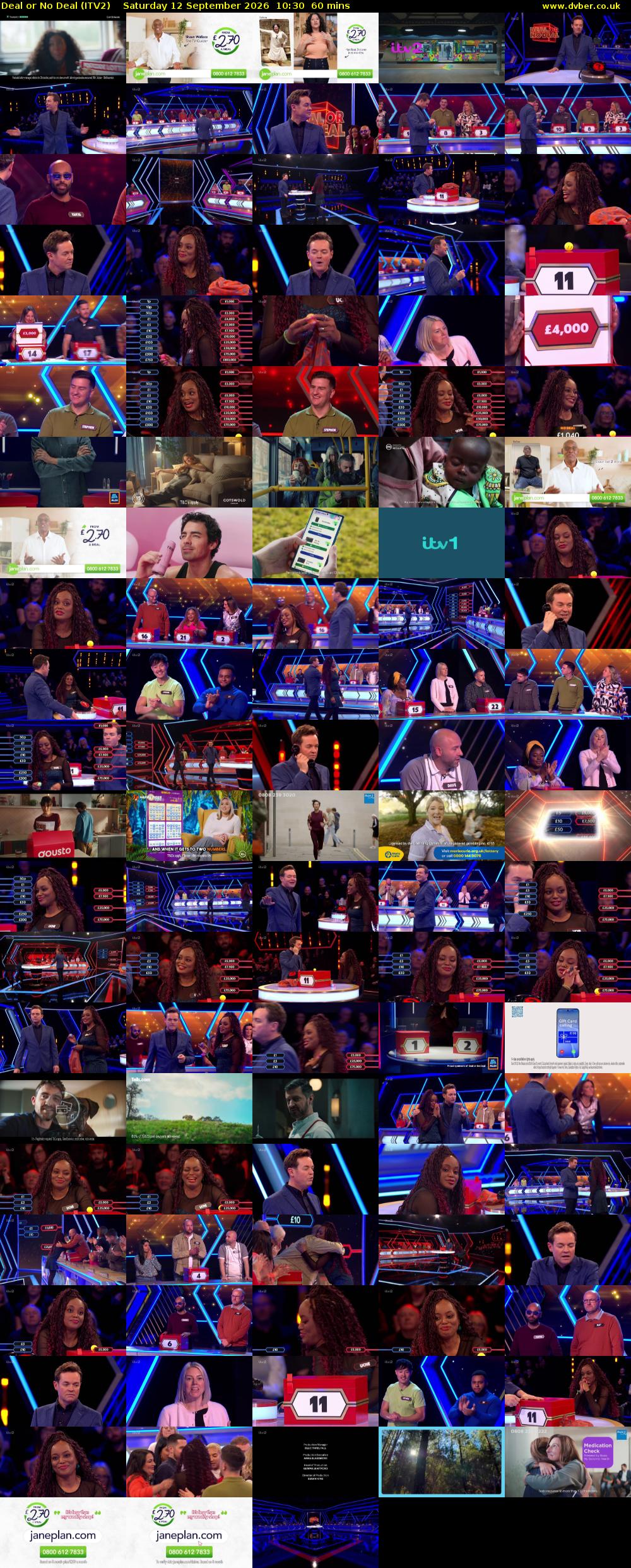 Deal or No Deal (ITV2) Saturday 12 September 2026 10:30 - 11:30
