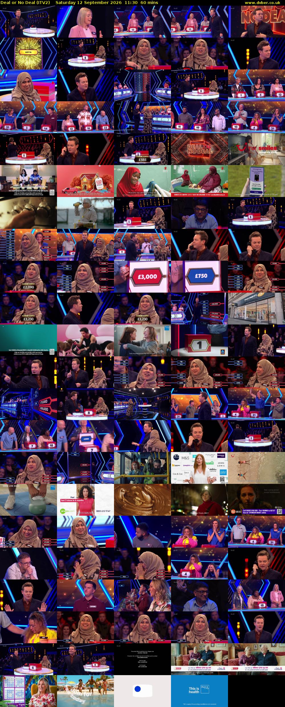 Deal or No Deal (ITV2) Saturday 12 September 2026 11:30 - 12:30