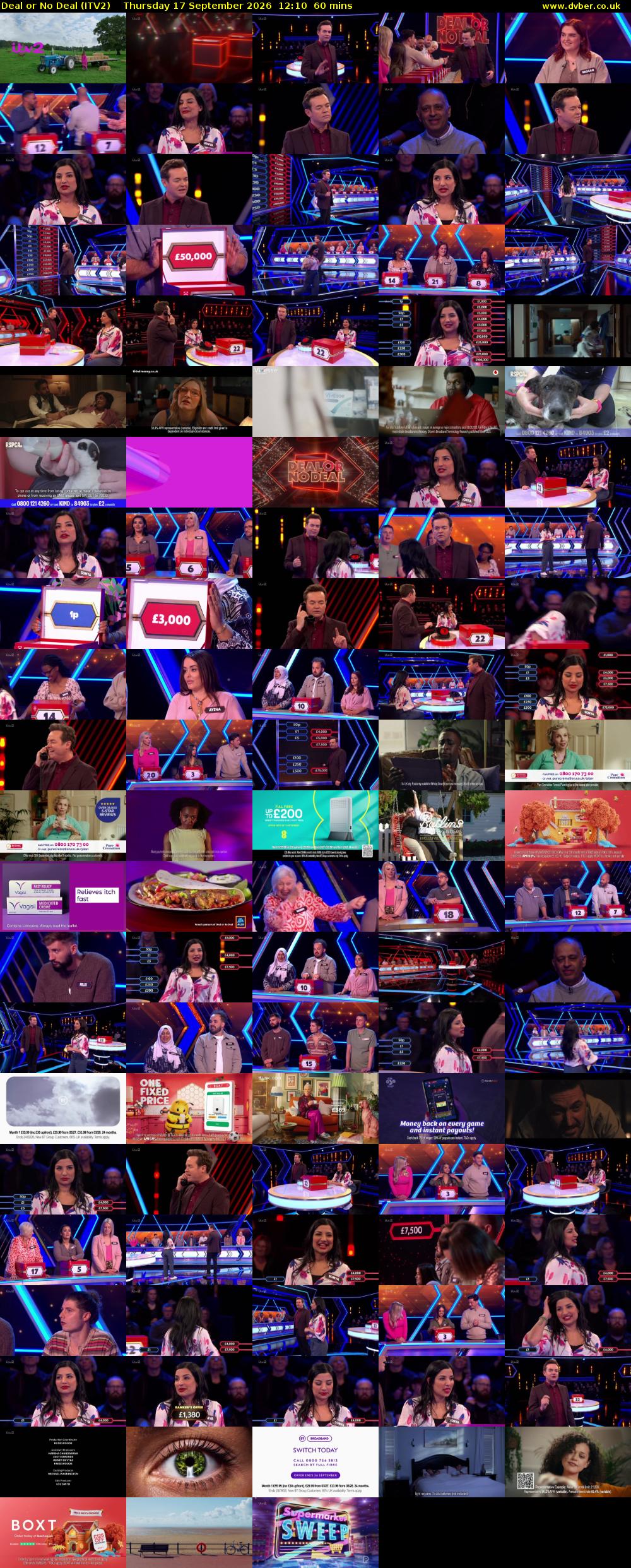 Deal or No Deal (ITV2) Thursday 17 September 2026 12:10 - 13:10