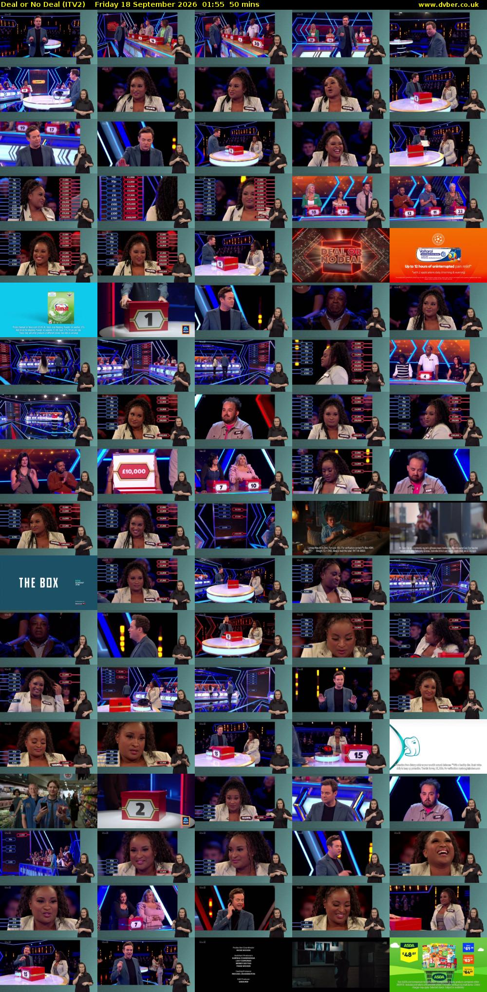 Deal or No Deal (ITV2) Friday 18 September 2026 01:55 - 02:45
