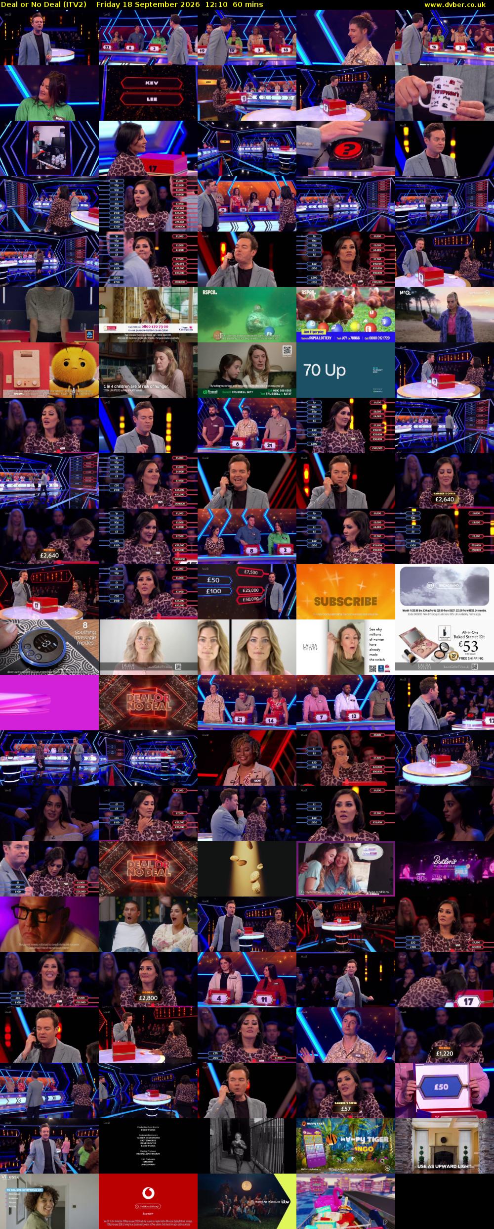 Deal or No Deal (ITV2) Friday 18 September 2026 12:10 - 13:10