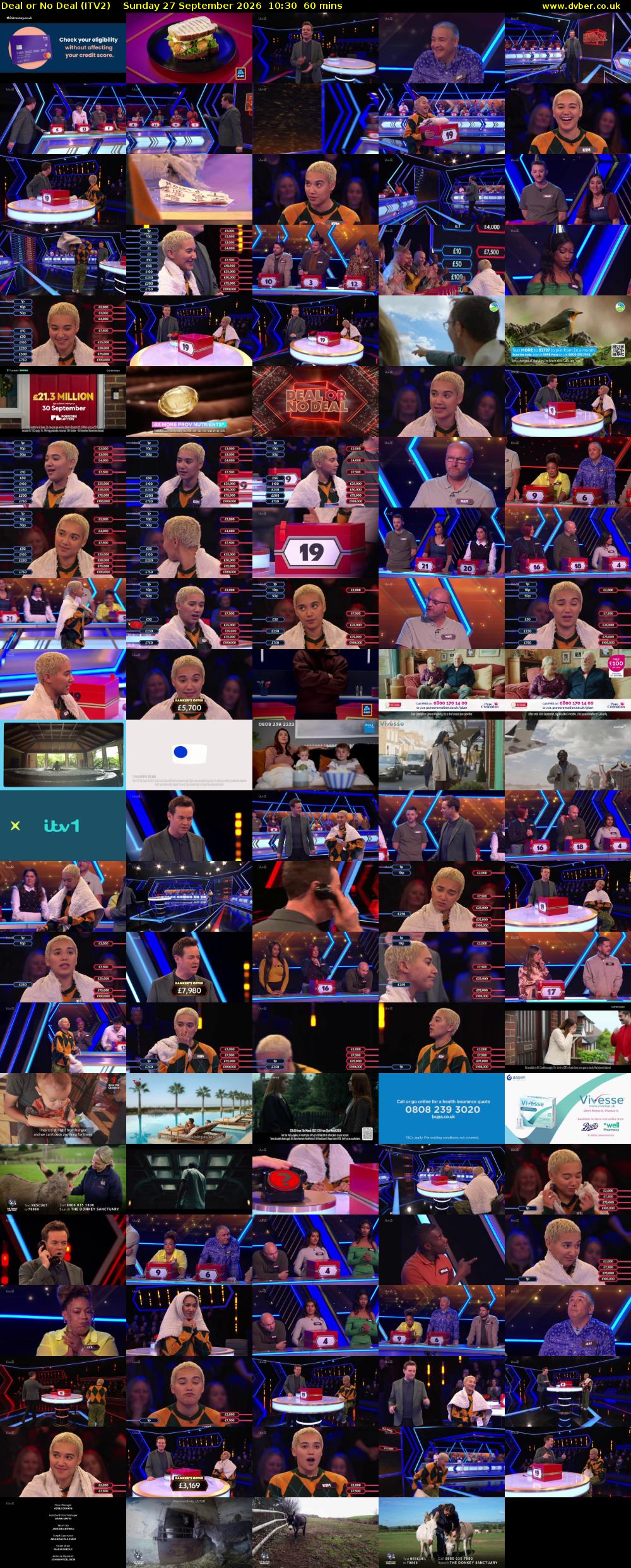 Deal or No Deal (ITV2) Sunday 27 September 2026 10:30 - 11:30