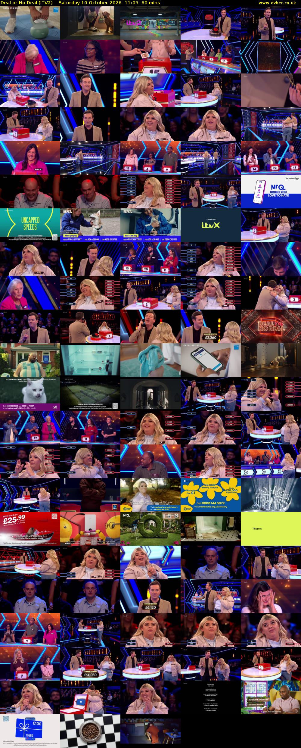 Deal or No Deal (ITV2) Saturday 10 October 2026 11:05 - 12:05