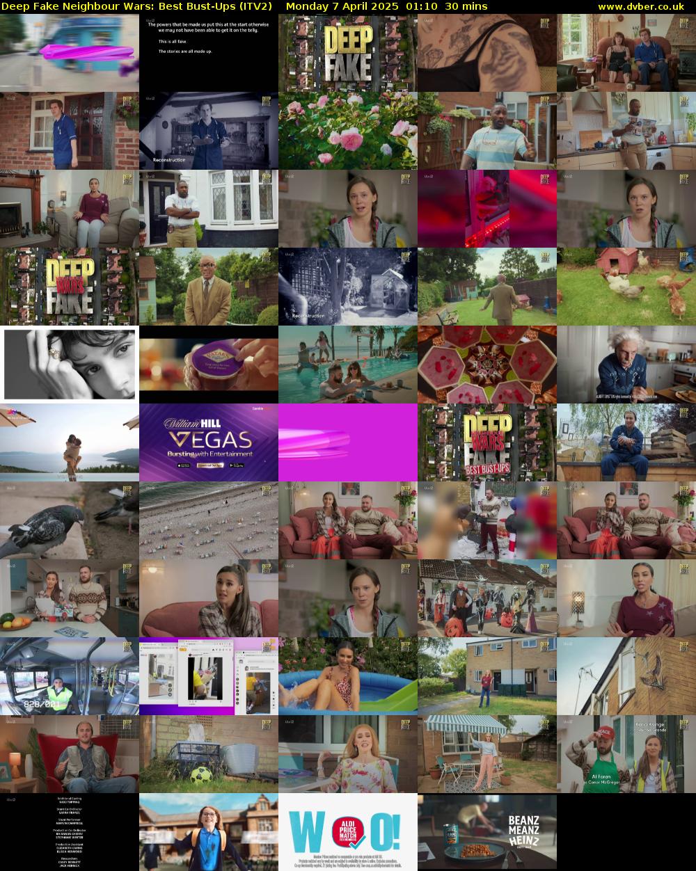 Deep Fake Neighbour Wars: Best Bust-Ups (ITV2) Monday 7 April 2025 01:10 - 01:40