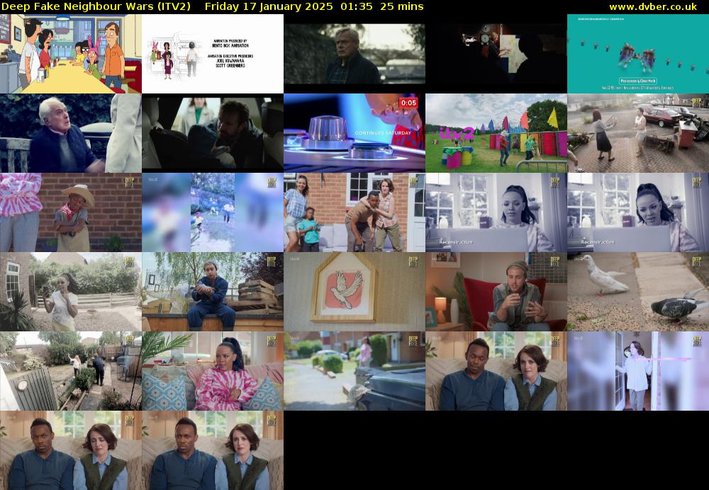 Deep Fake Neighbour Wars (ITV2) Friday 17 January 2025 01:35 - 02:00