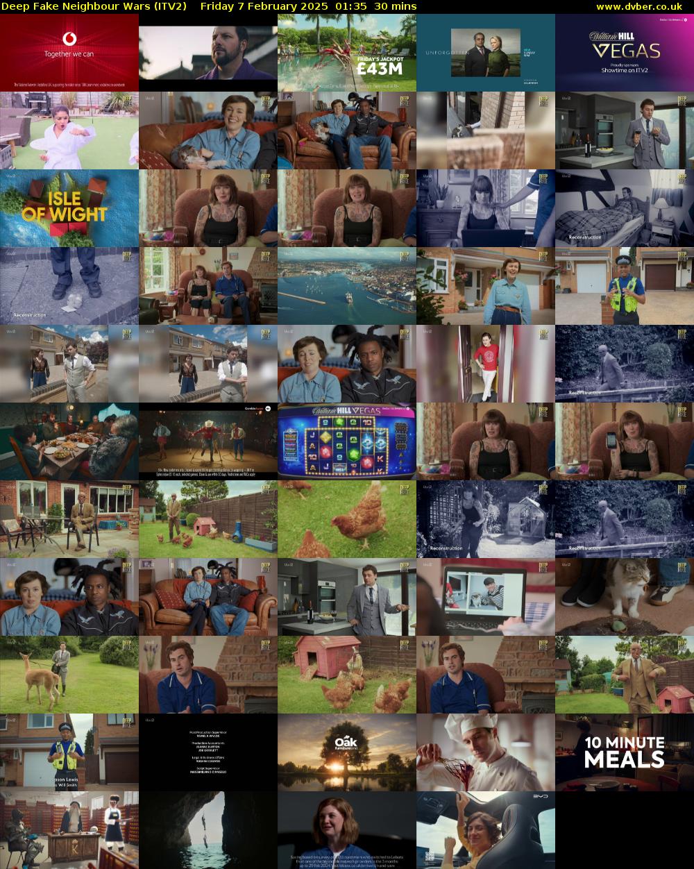 Deep Fake Neighbour Wars (ITV2) Friday 7 February 2025 01:35 - 02:05