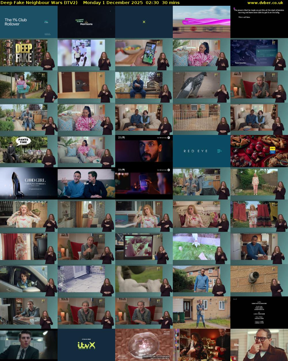 Deep Fake Neighbour Wars (ITV2) Monday 1 December 2025 02:30 - 03:00