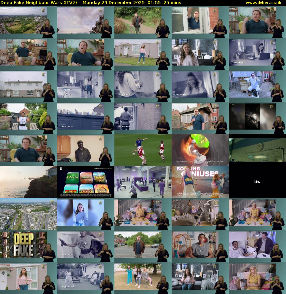 Deep Fake Neighbour Wars (ITV2) Monday 29 December 2025 01:55 - 02:20