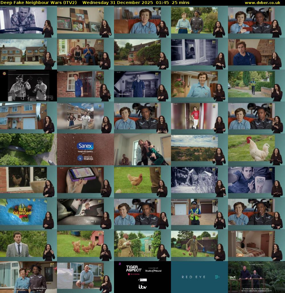 Deep Fake Neighbour Wars (ITV2) Wednesday 31 December 2025 01:45 - 02:10