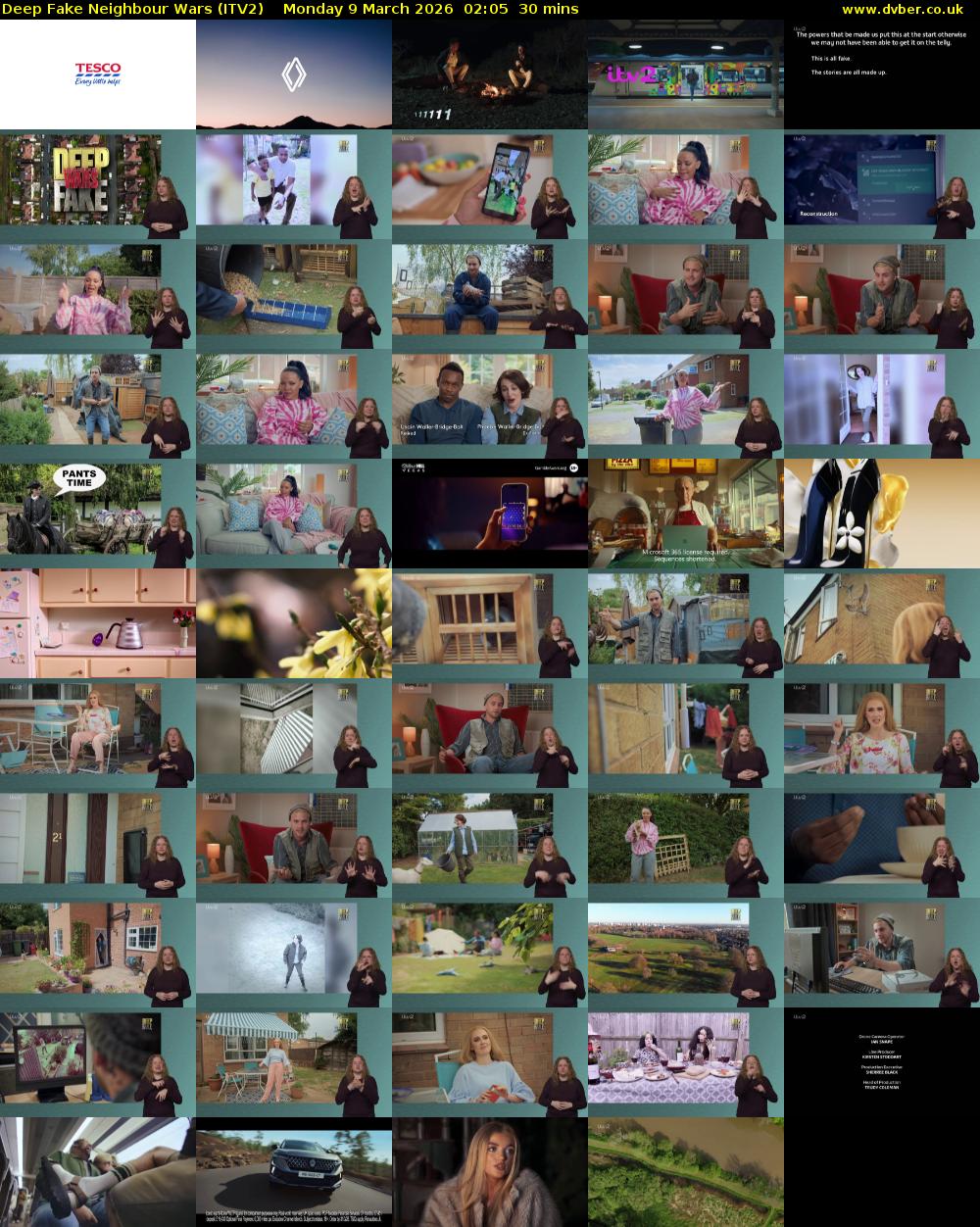 Deep Fake Neighbour Wars (ITV2) Monday 9 March 2026 02:05 - 02:35
