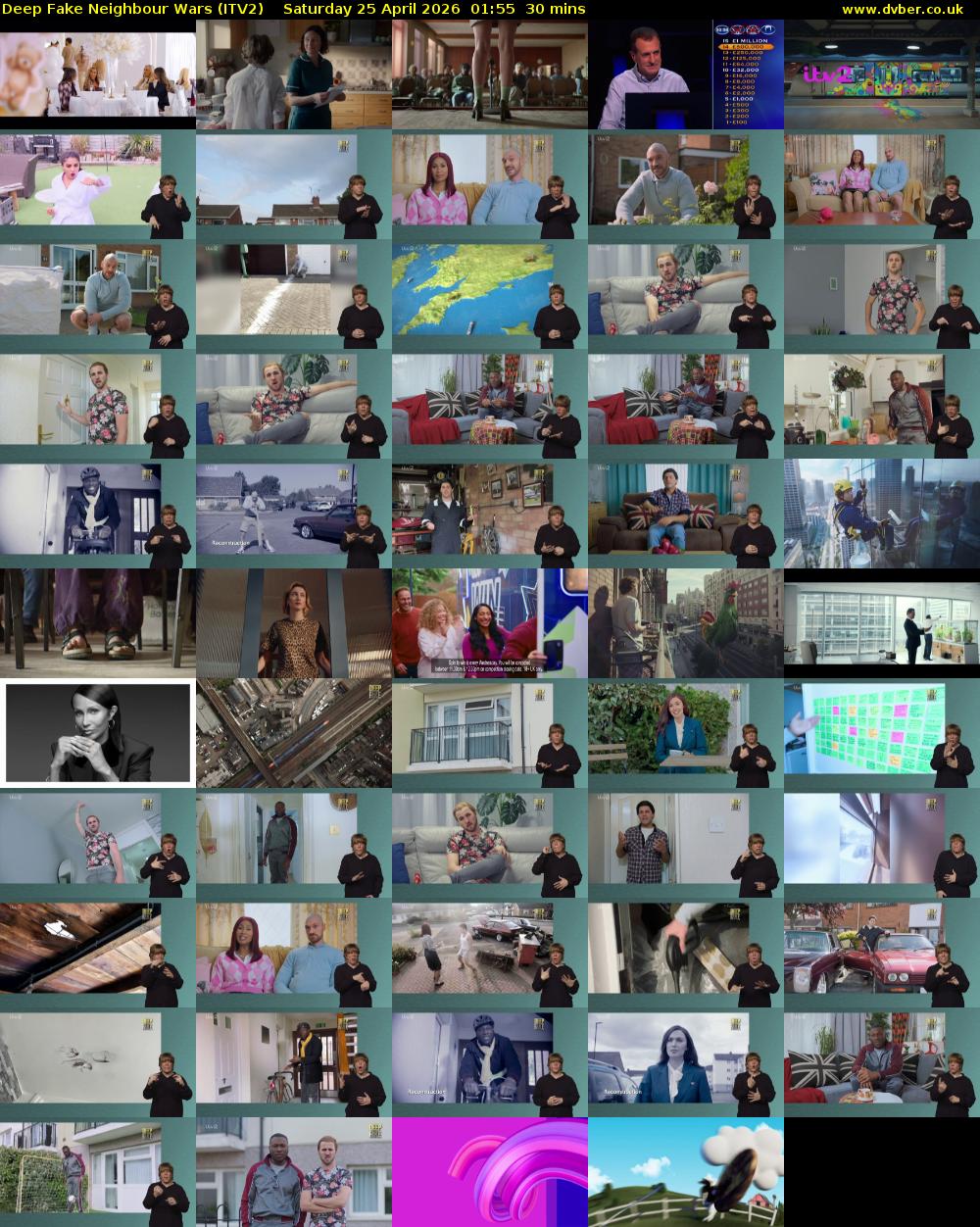 Deep Fake Neighbour Wars (ITV2) Saturday 25 April 2026 01:55 - 02:25