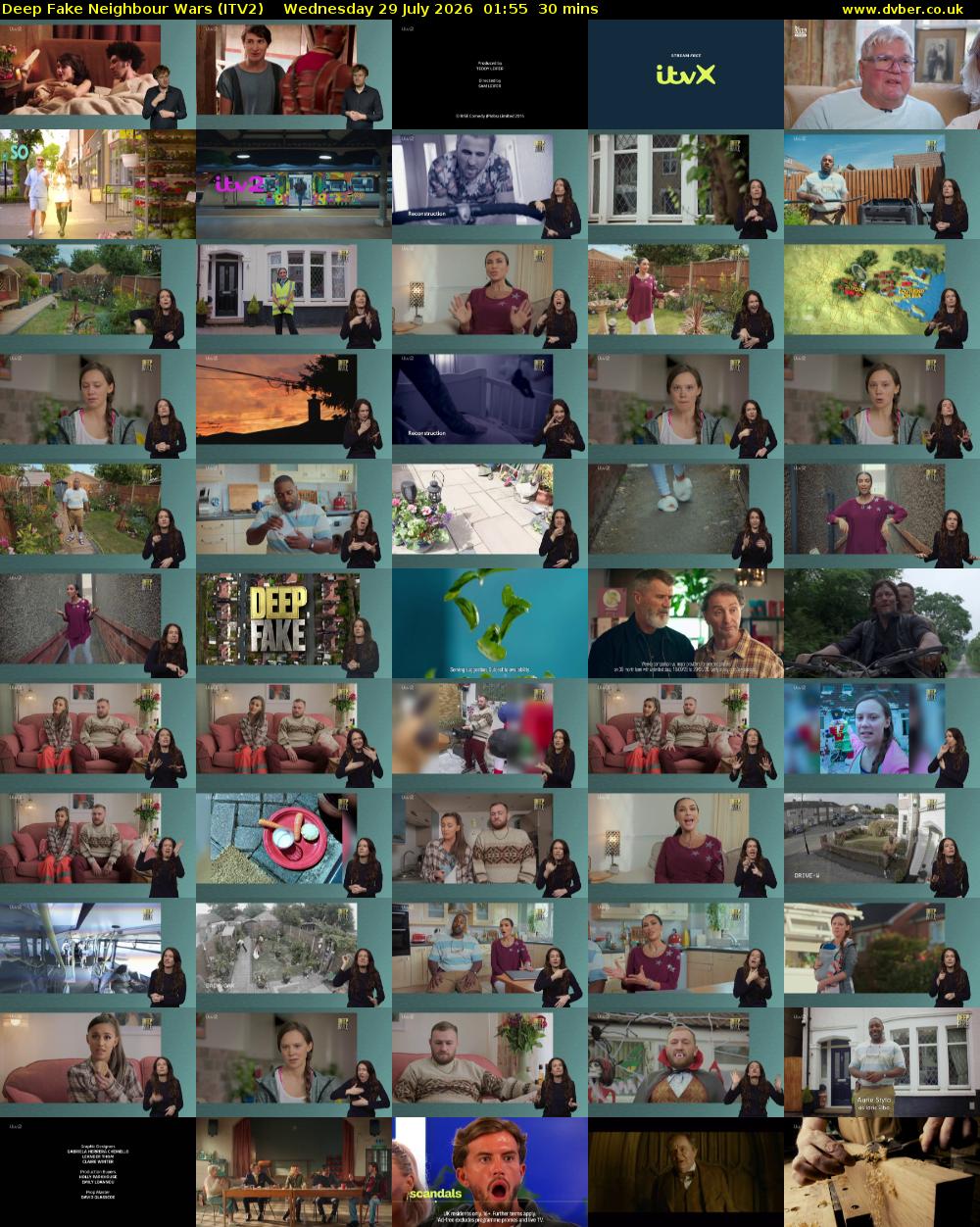Deep Fake Neighbour Wars (ITV2) Wednesday 29 July 2026 01:55 - 02:25