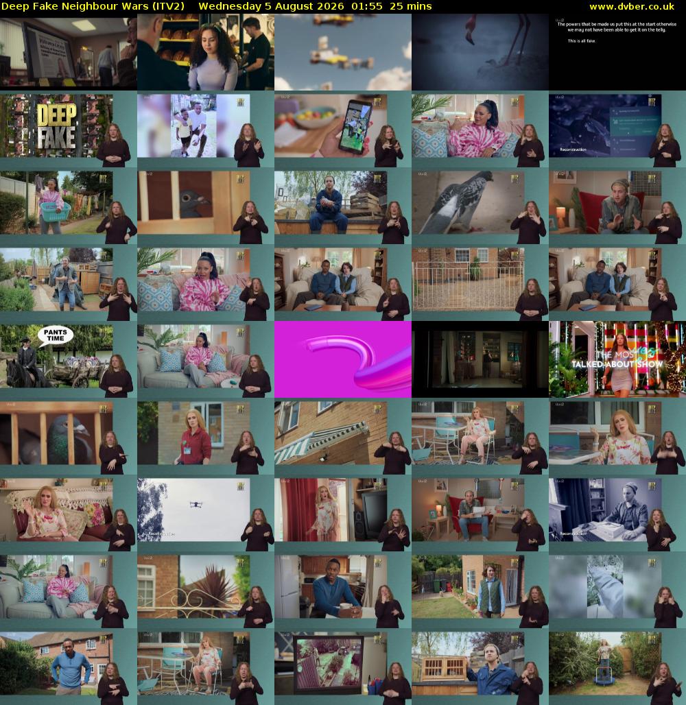 Deep Fake Neighbour Wars (ITV2) Wednesday 5 August 2026 01:55 - 02:20