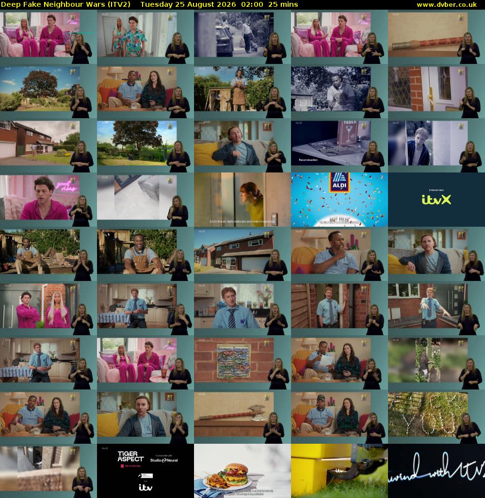 Deep Fake Neighbour Wars (ITV2) Tuesday 25 August 2026 02:00 - 02:25