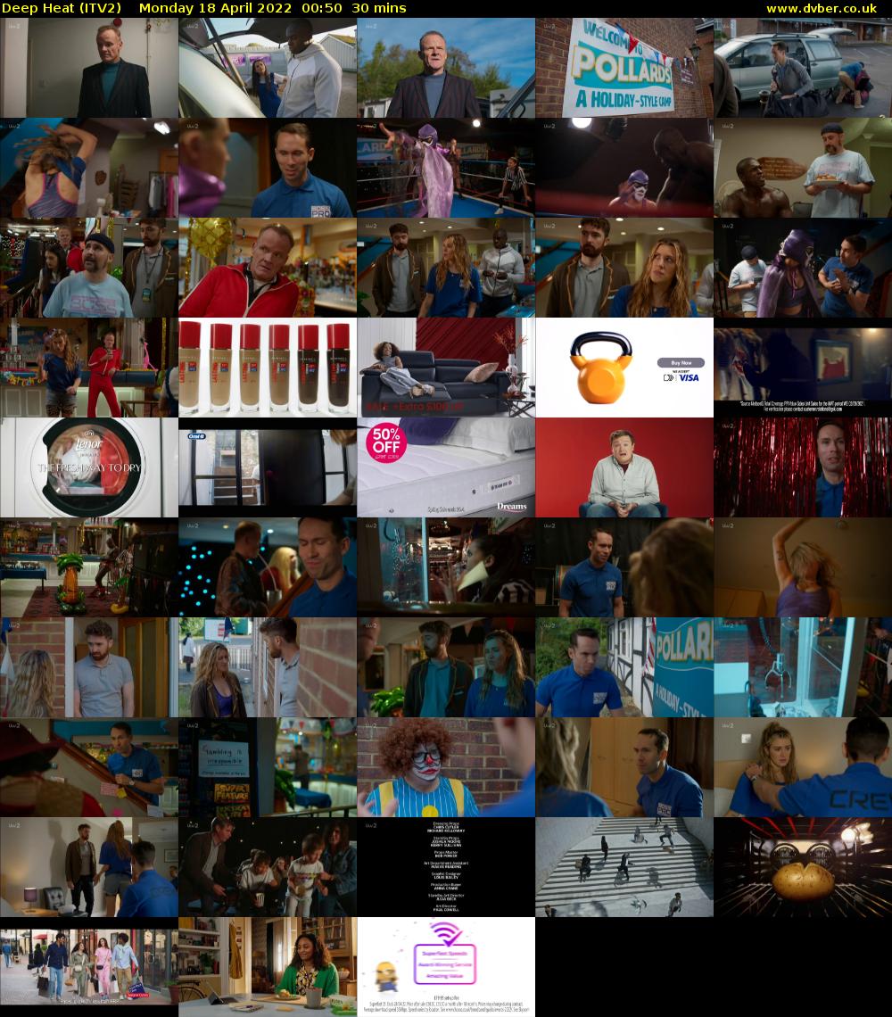 Deep Heat (ITV2) Monday 18 April 2022 00:50 - 01:20