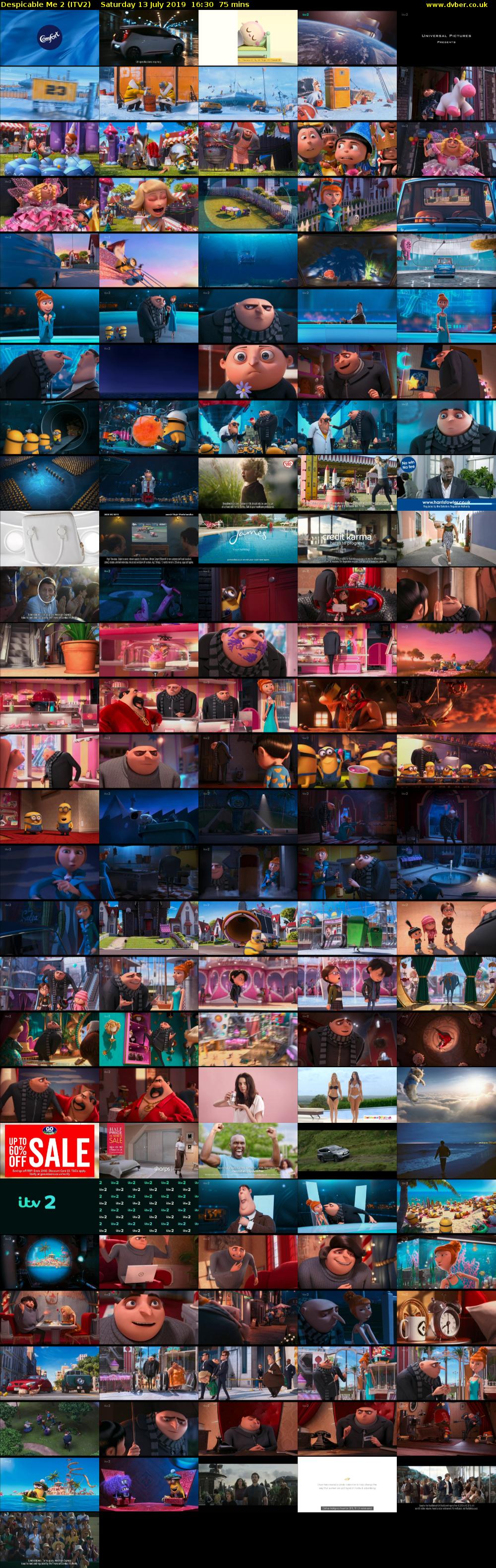Despicable Me 2 (ITV2) Saturday 13 July 2019 16:30 - 17:45