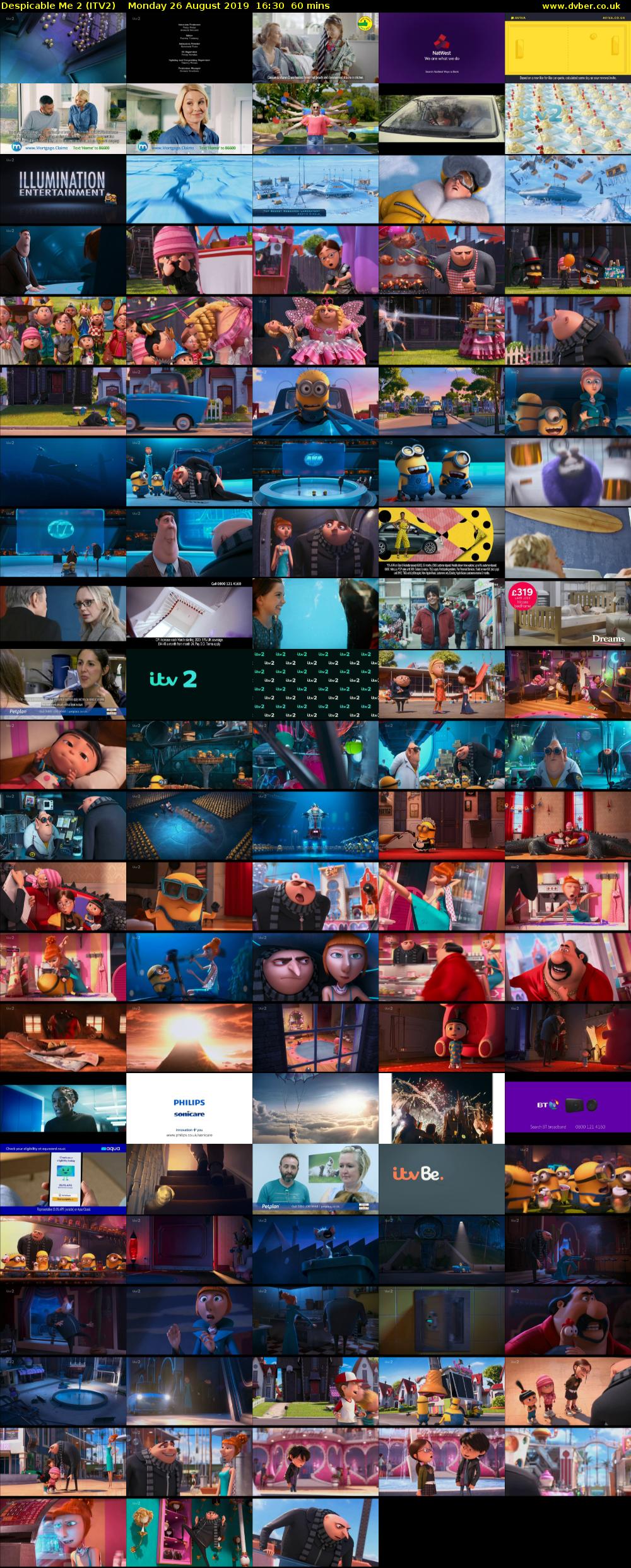 Despicable Me 2 (ITV2) Monday 26 August 2019 16:30 - 17:30