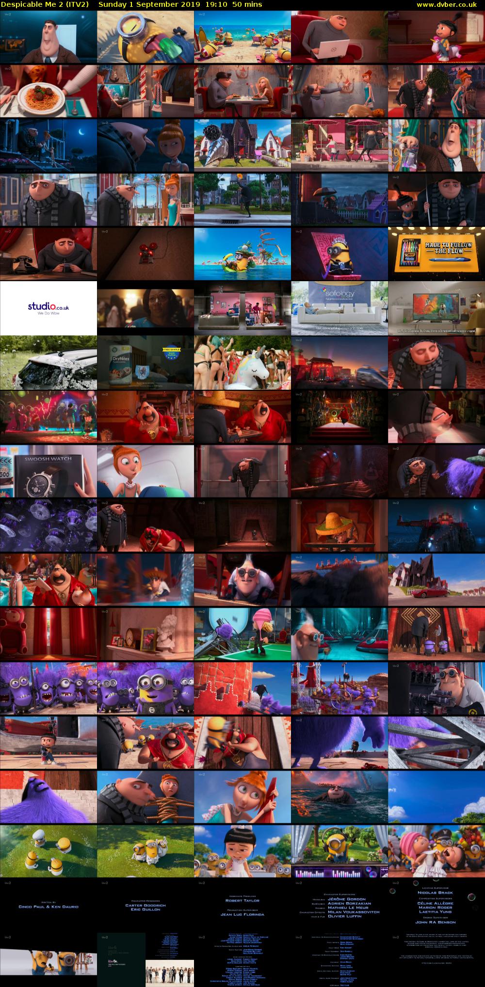 Despicable Me 2 (ITV2) Sunday 1 September 2019 19:10 - 20:00