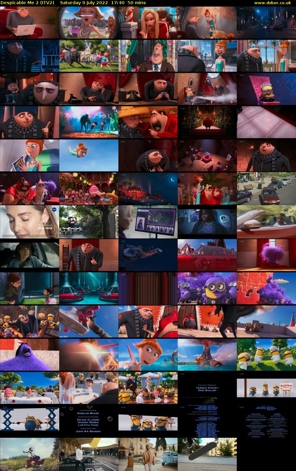 Despicable Me 2 (ITV2) Saturday 9 July 2022 17:40 - 18:30
