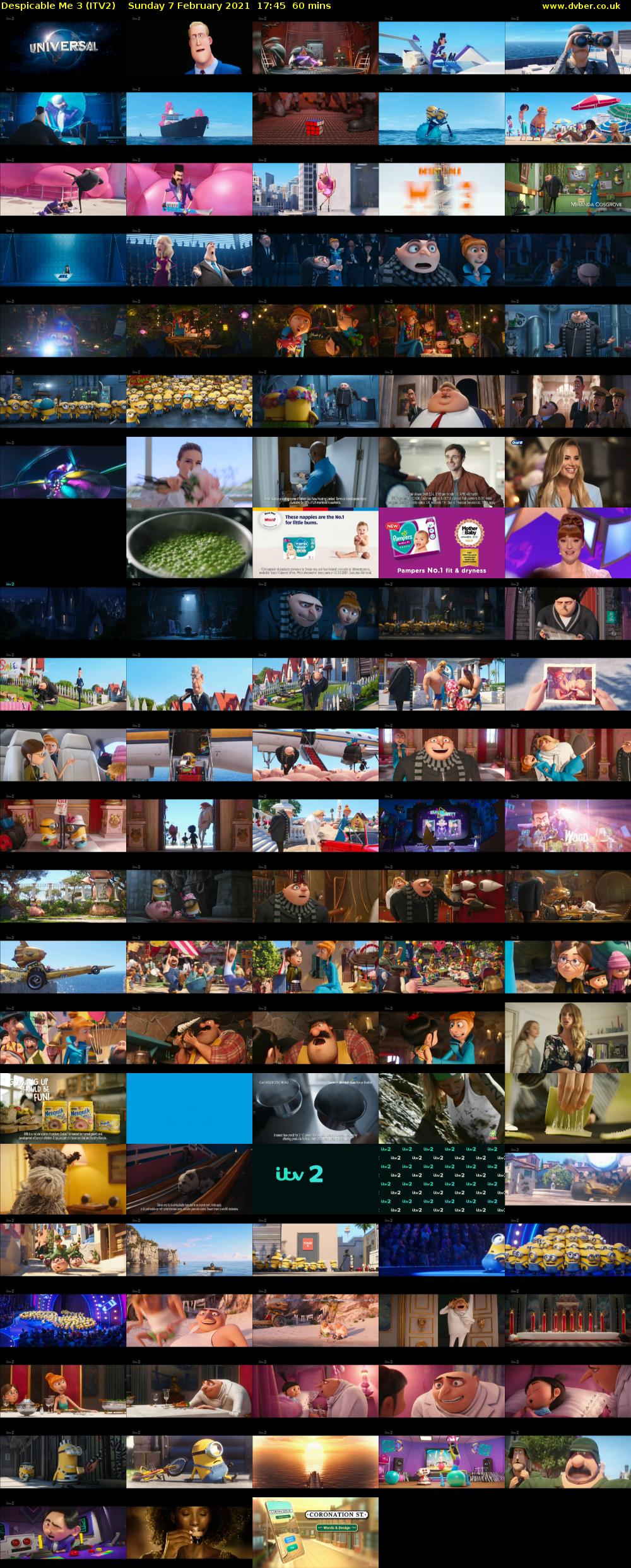 Despicable Me 3 (ITV2) Sunday 7 February 2021 17:45 - 18:45