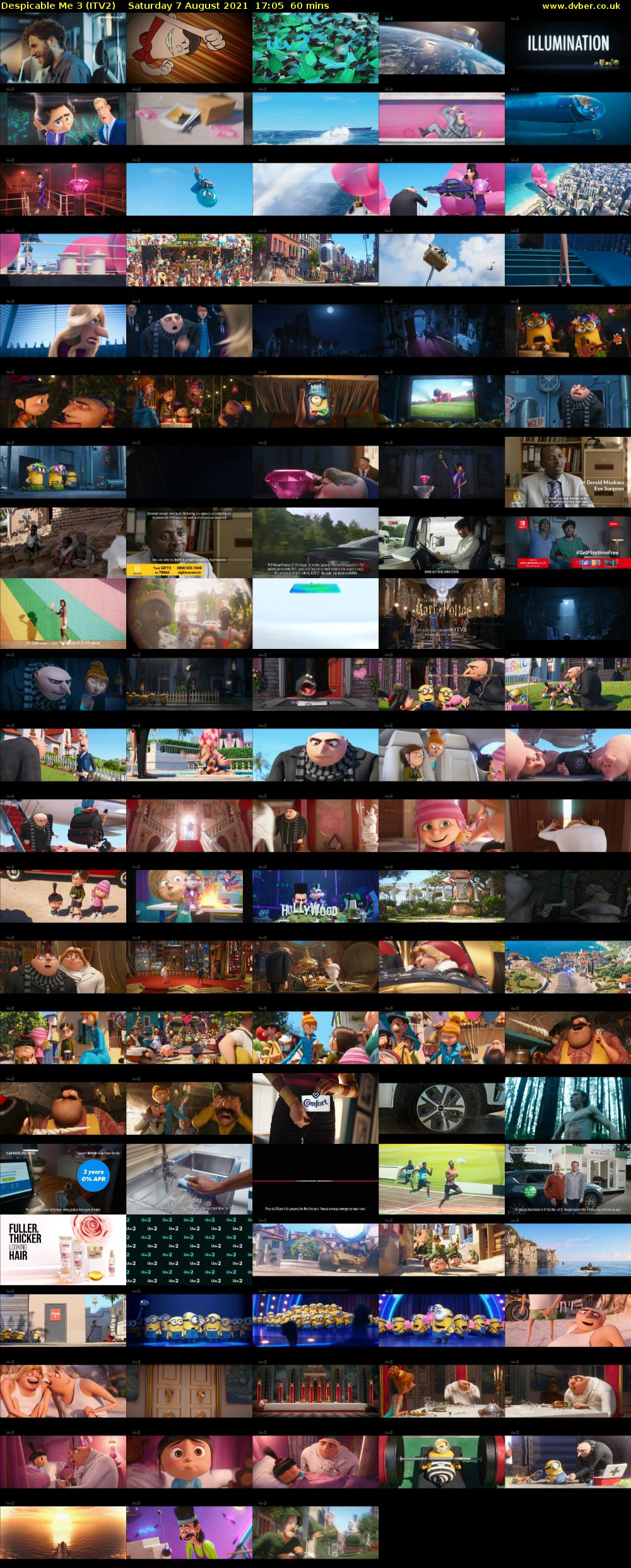 Despicable Me 3 (ITV2) Saturday 7 August 2021 17:05 - 18:05