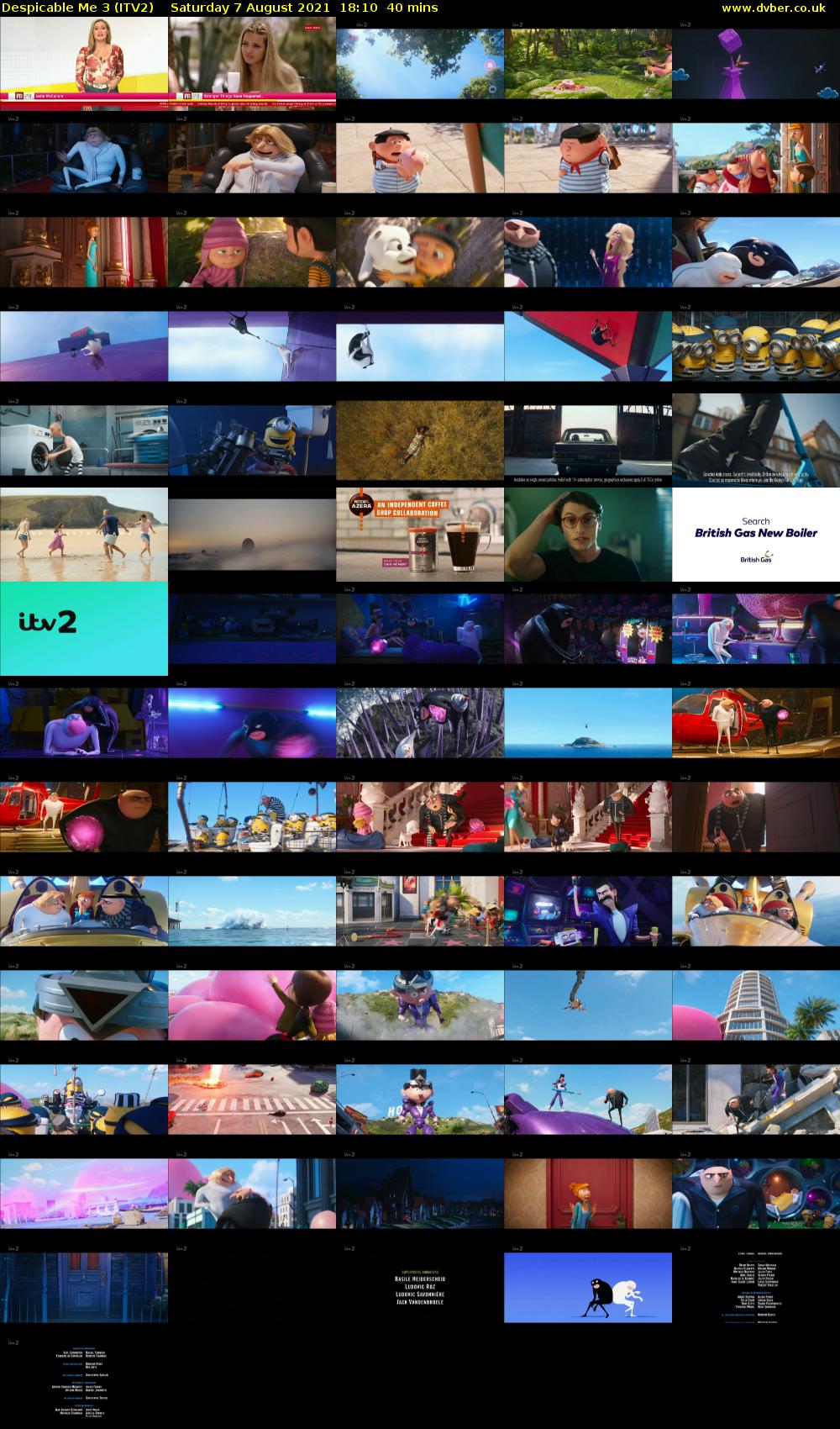 Despicable Me 3 (ITV2) Saturday 7 August 2021 18:10 - 18:50