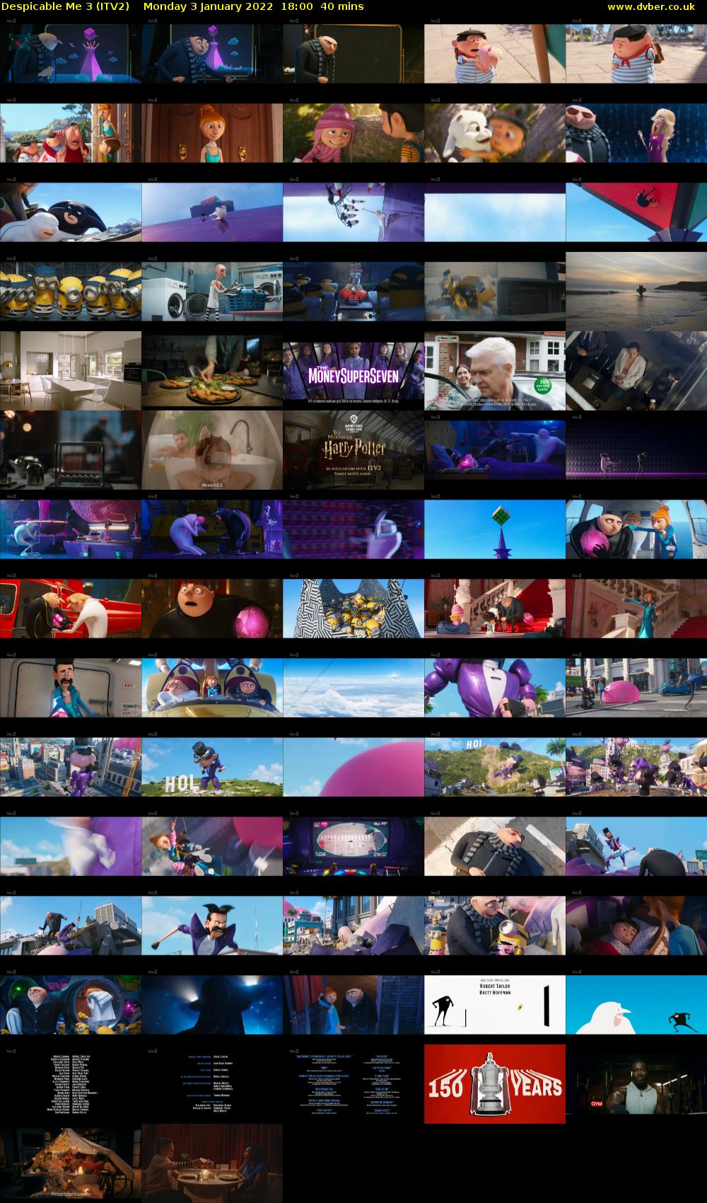 Despicable Me 3 (ITV2) Monday 3 January 2022 18:00 - 18:40
