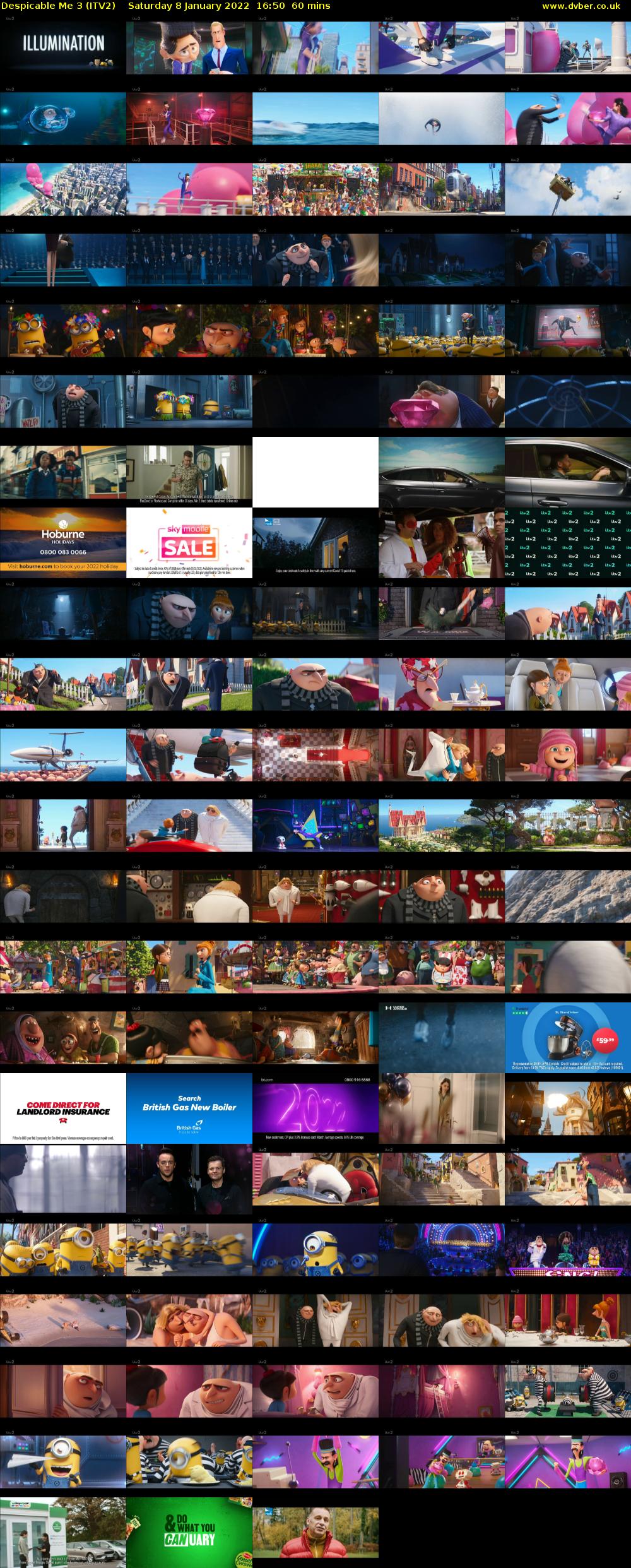Despicable Me 3 (ITV2) Saturday 8 January 2022 16:50 - 17:50