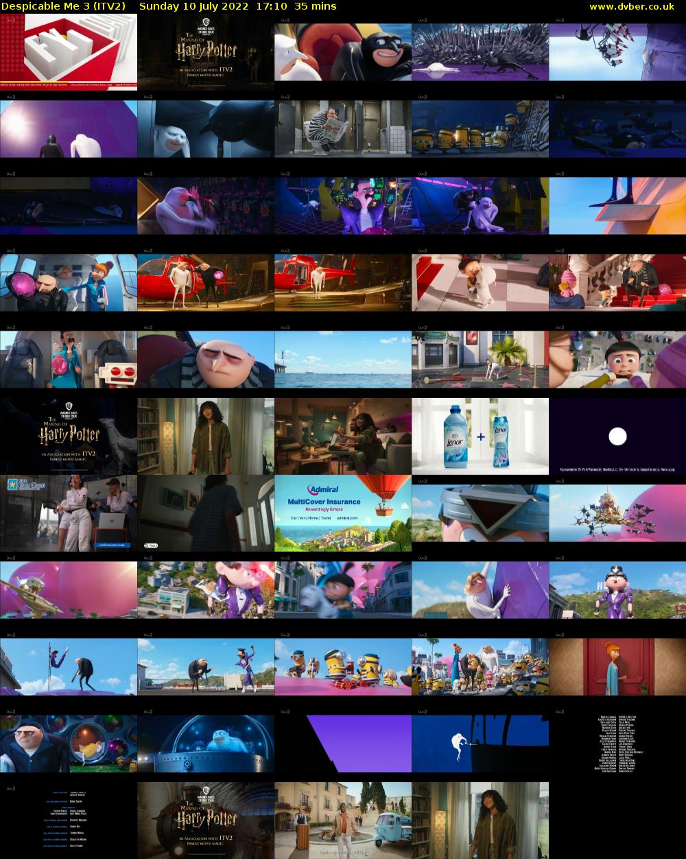 Despicable Me 3 (ITV2) Sunday 10 July 2022 17:10 - 17:45