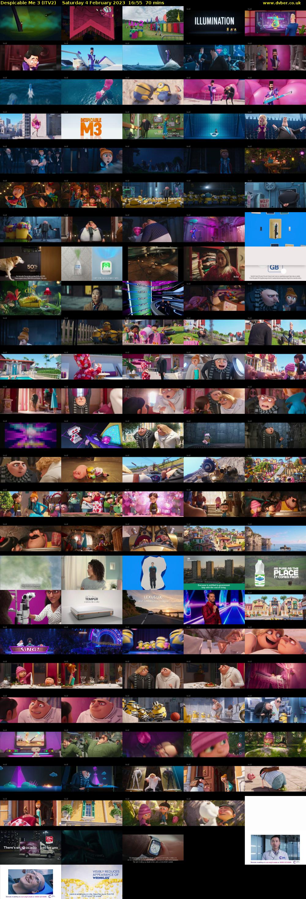 Despicable Me 3 (ITV2) Saturday 4 February 2023 16:55 - 18:05