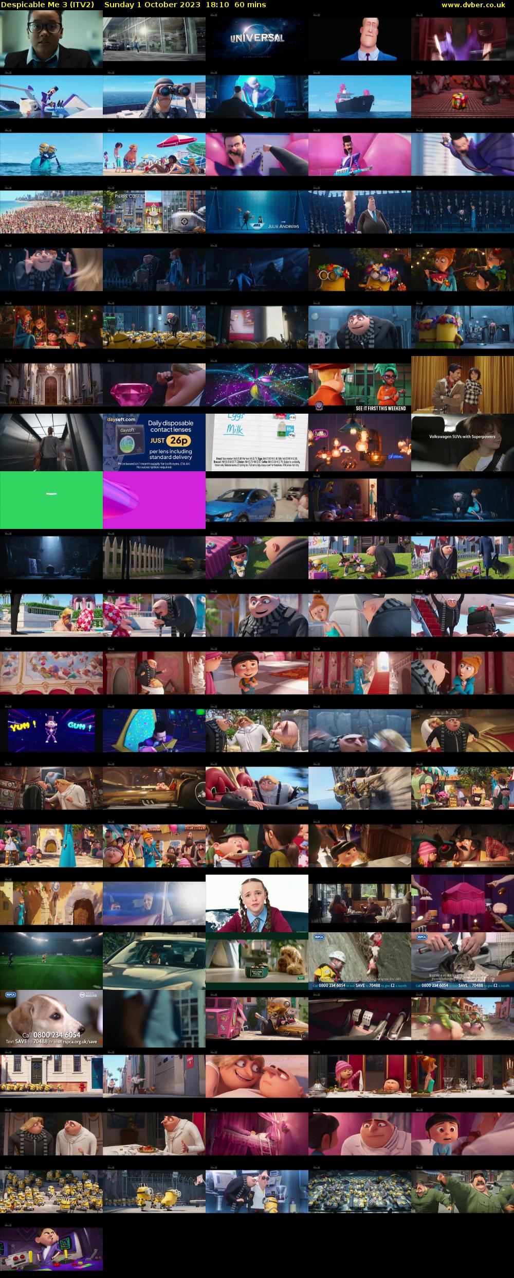 Despicable Me 3 (ITV2) Sunday 1 October 2023 18:10 - 19:10