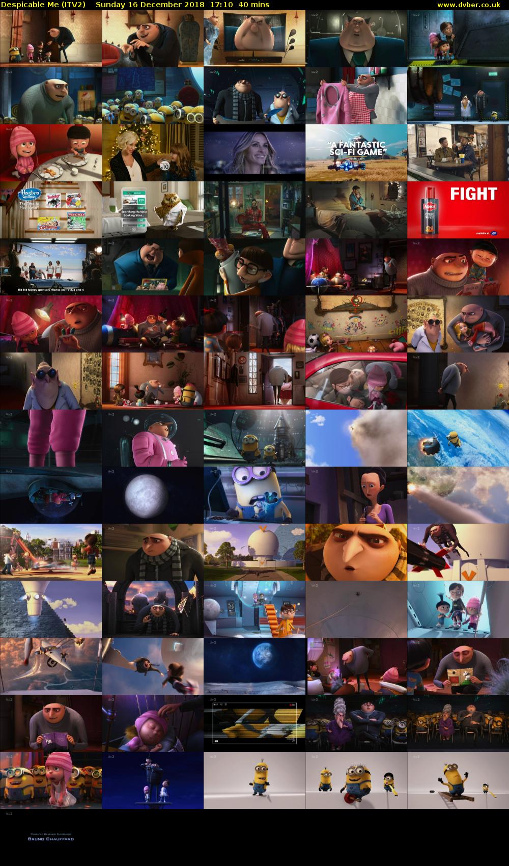 Despicable Me (ITV2) Sunday 16 December 2018 17:10 - 17:50