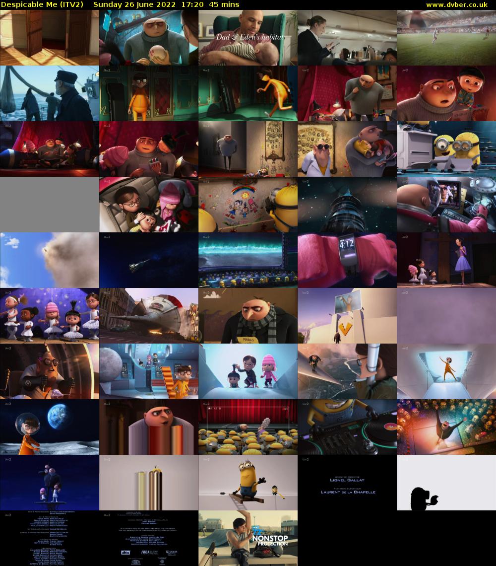 Despicable Me (ITV2) Sunday 26 June 2022 17:20 - 18:05