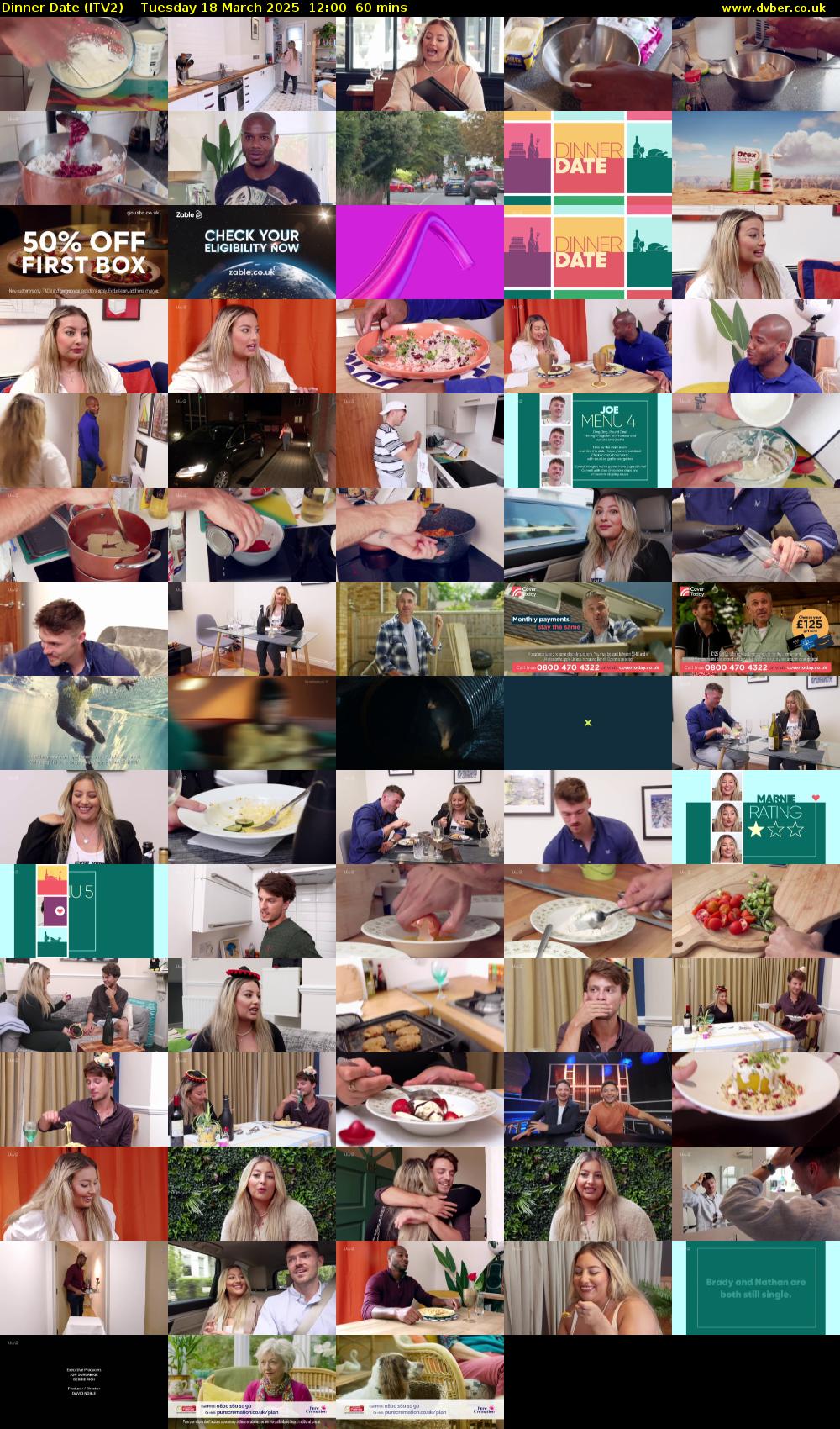 Dinner Date (ITV2) Tuesday 18 March 2025 12:00 - 13:00