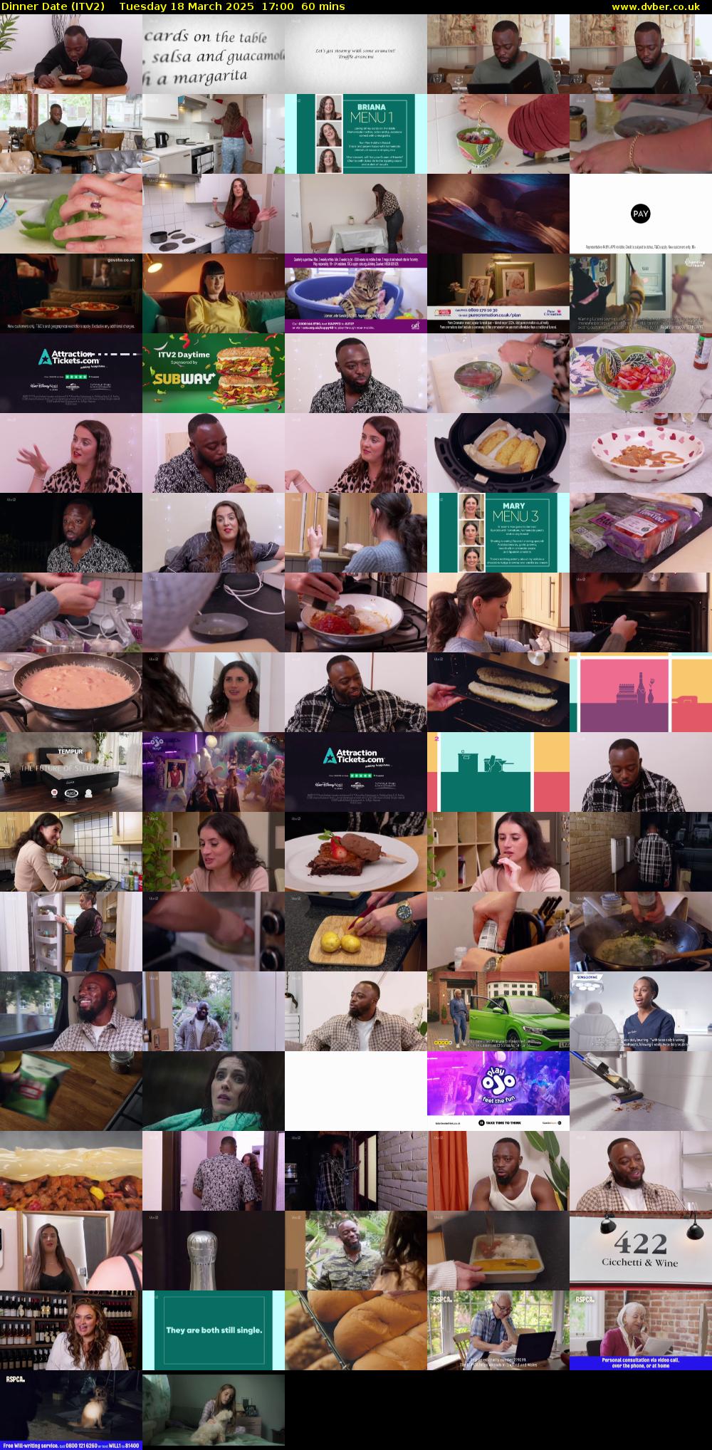 Dinner Date (ITV2) Tuesday 18 March 2025 17:00 - 18:00