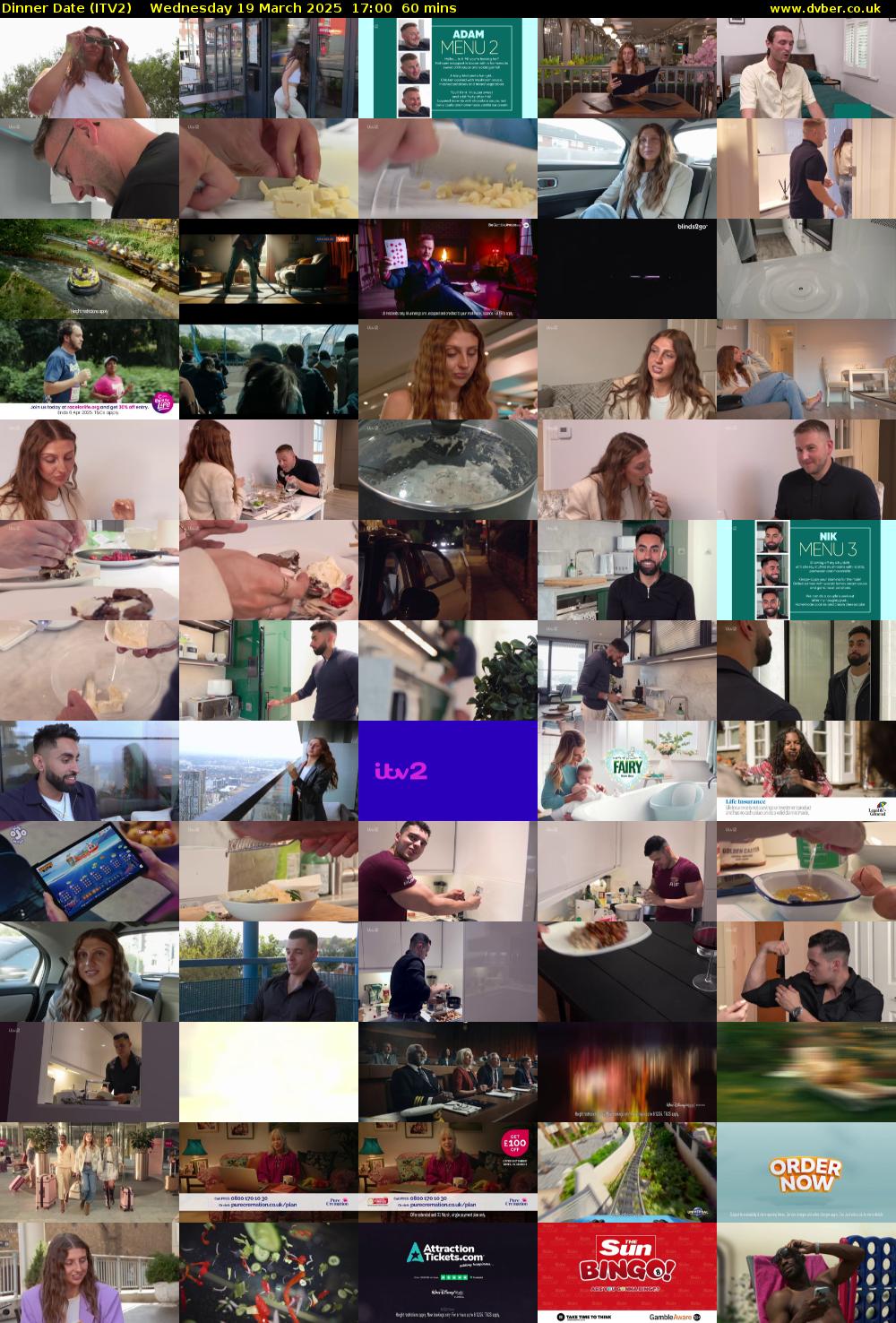 Dinner Date (ITV2) Wednesday 19 March 2025 17:00 - 18:00