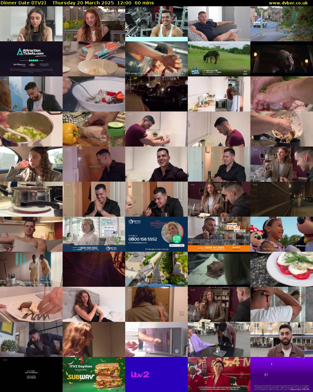 Dinner Date (ITV2) Thursday 20 March 2025 12:00 - 13:00