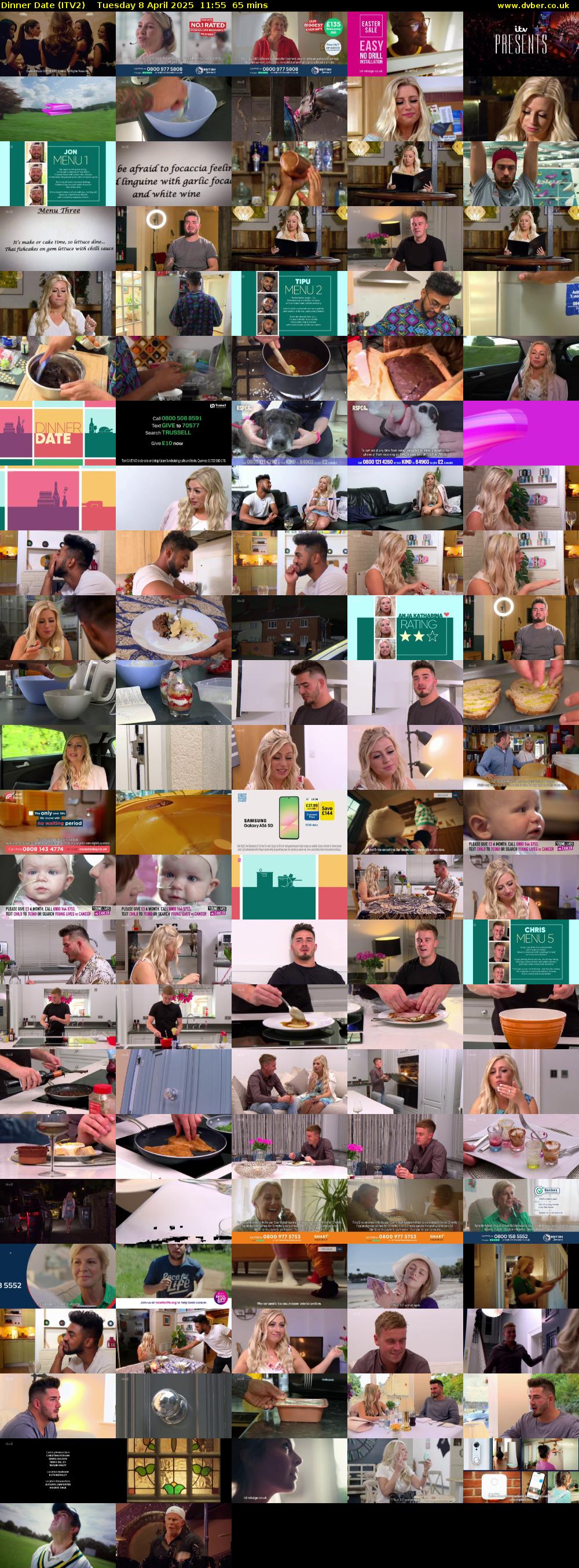 Dinner Date (ITV2) Tuesday 8 April 2025 11:55 - 13:00
