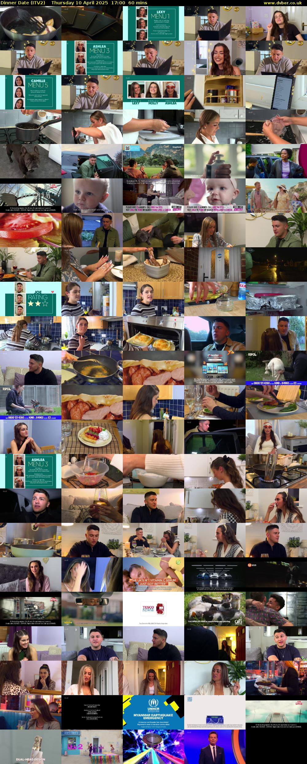 Dinner Date (ITV2) Thursday 10 April 2025 17:00 - 18:00