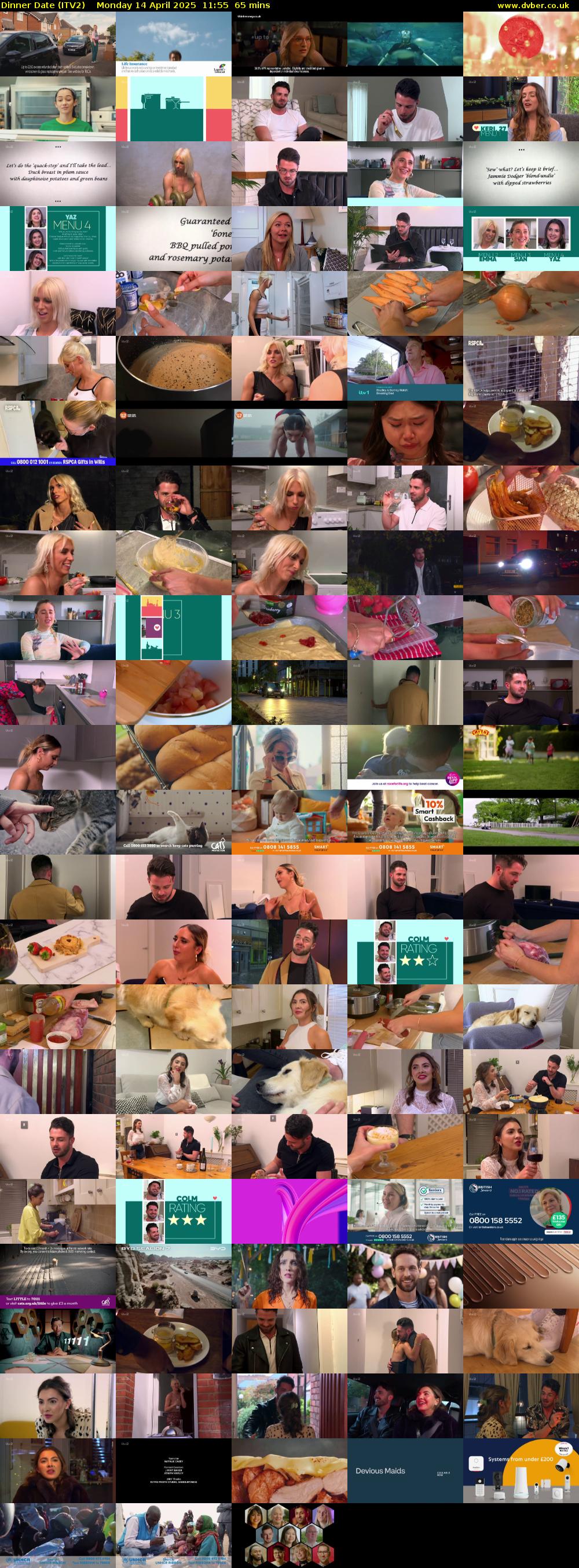 Dinner Date (ITV2) Monday 14 April 2025 11:55 - 13:00