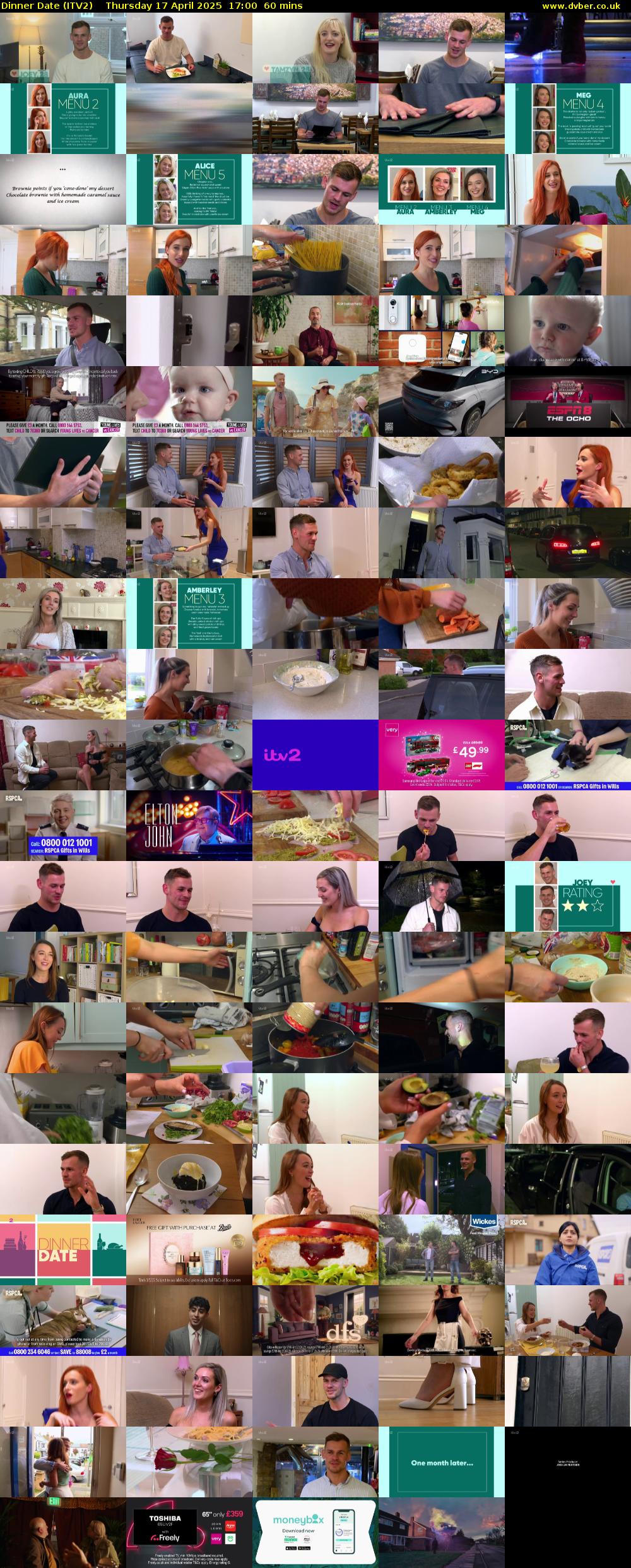 Dinner Date (ITV2) Thursday 17 April 2025 17:00 - 18:00
