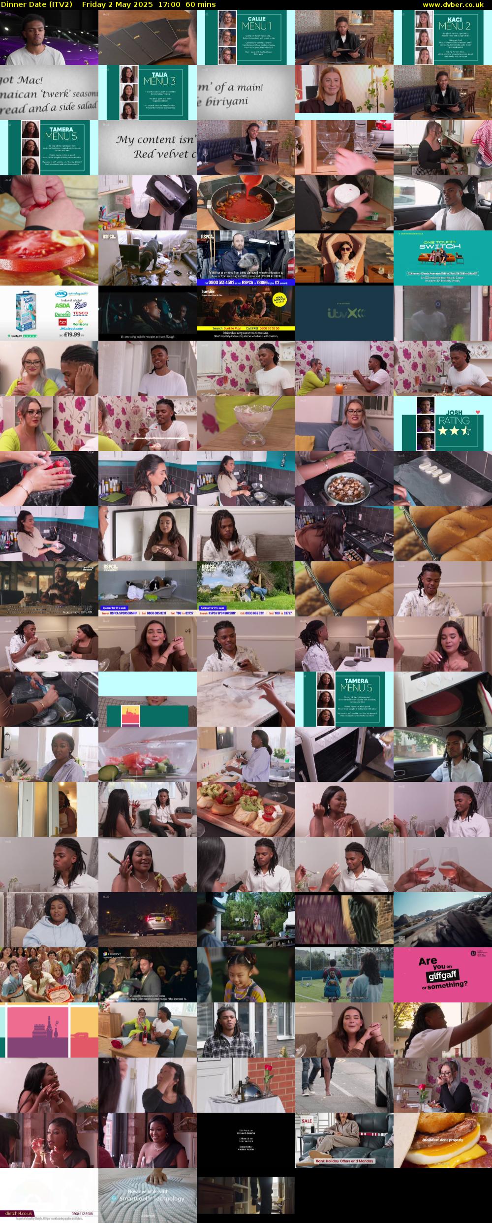 Dinner Date (ITV2) Friday 2 May 2025 17:00 - 18:00