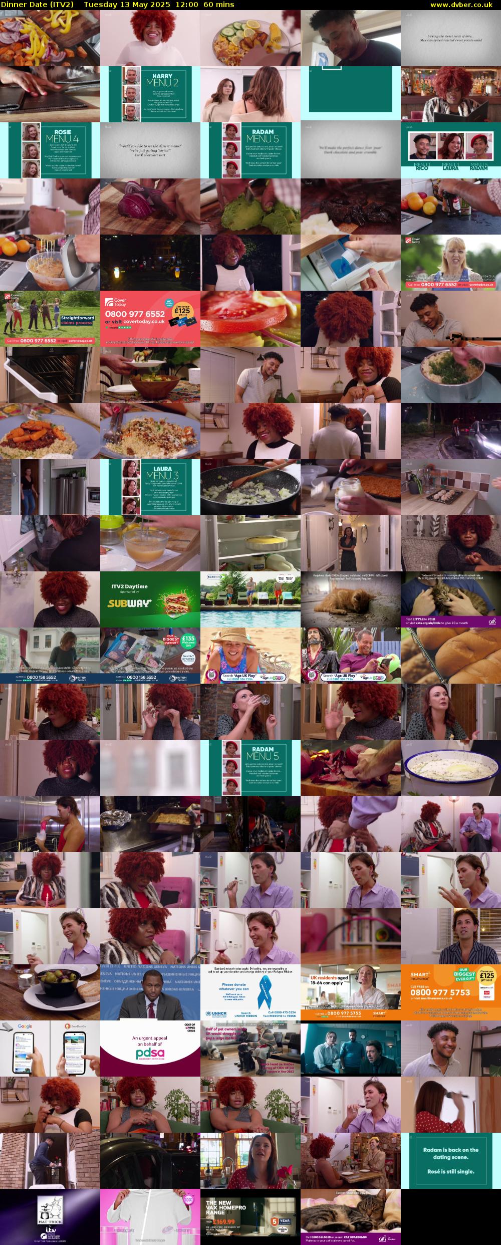 Dinner Date (ITV2) Tuesday 13 May 2025 12:00 - 13:00