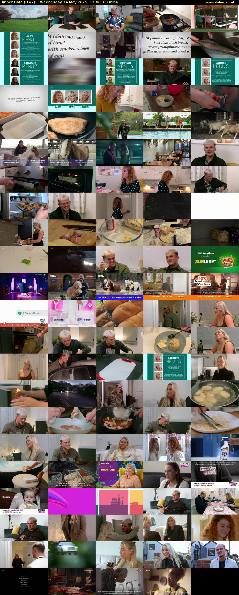 Dinner Date (ITV2) Wednesday 14 May 2025 12:00 - 13:00